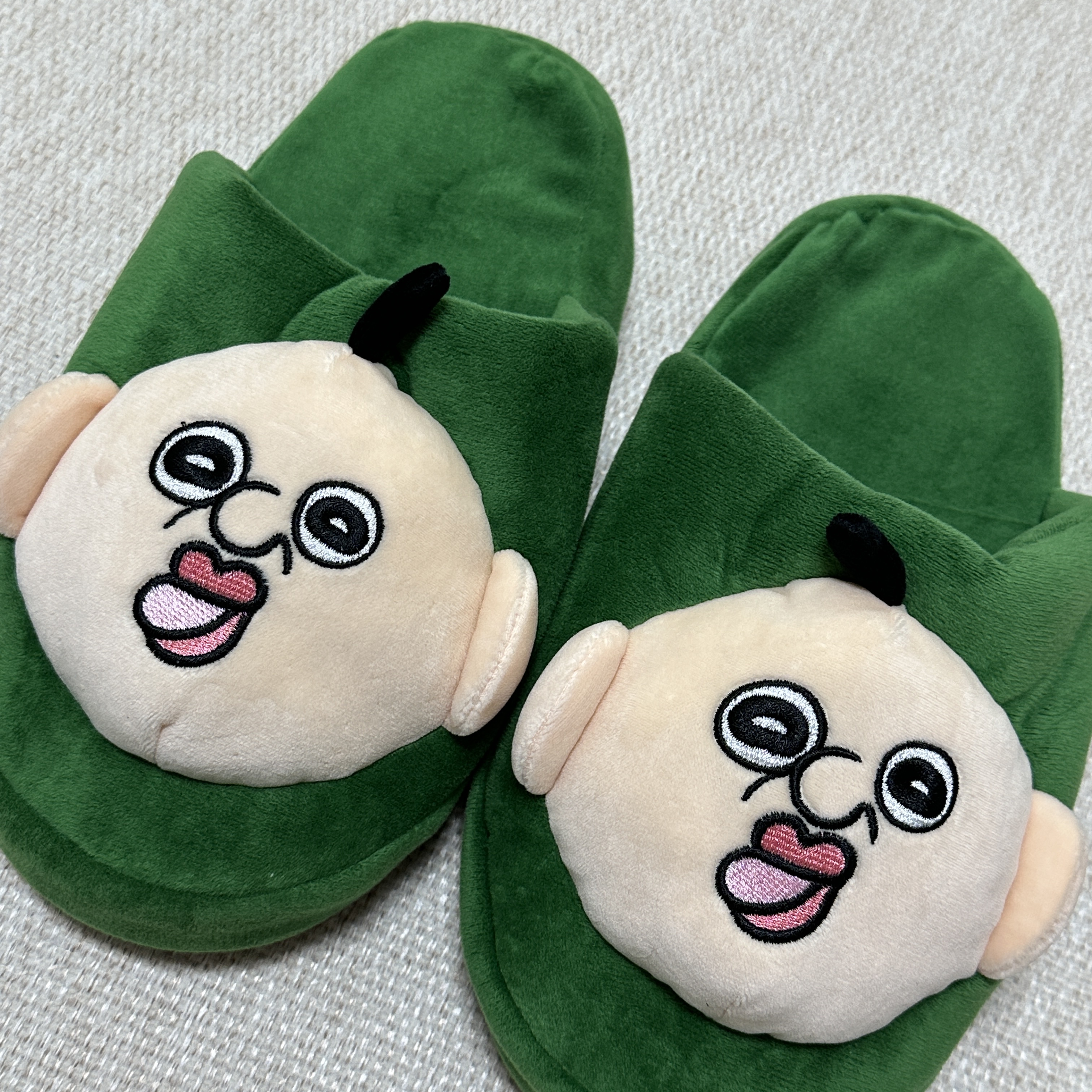 Bbangbbang Super Warm Slippers 착용 스타일 - 1