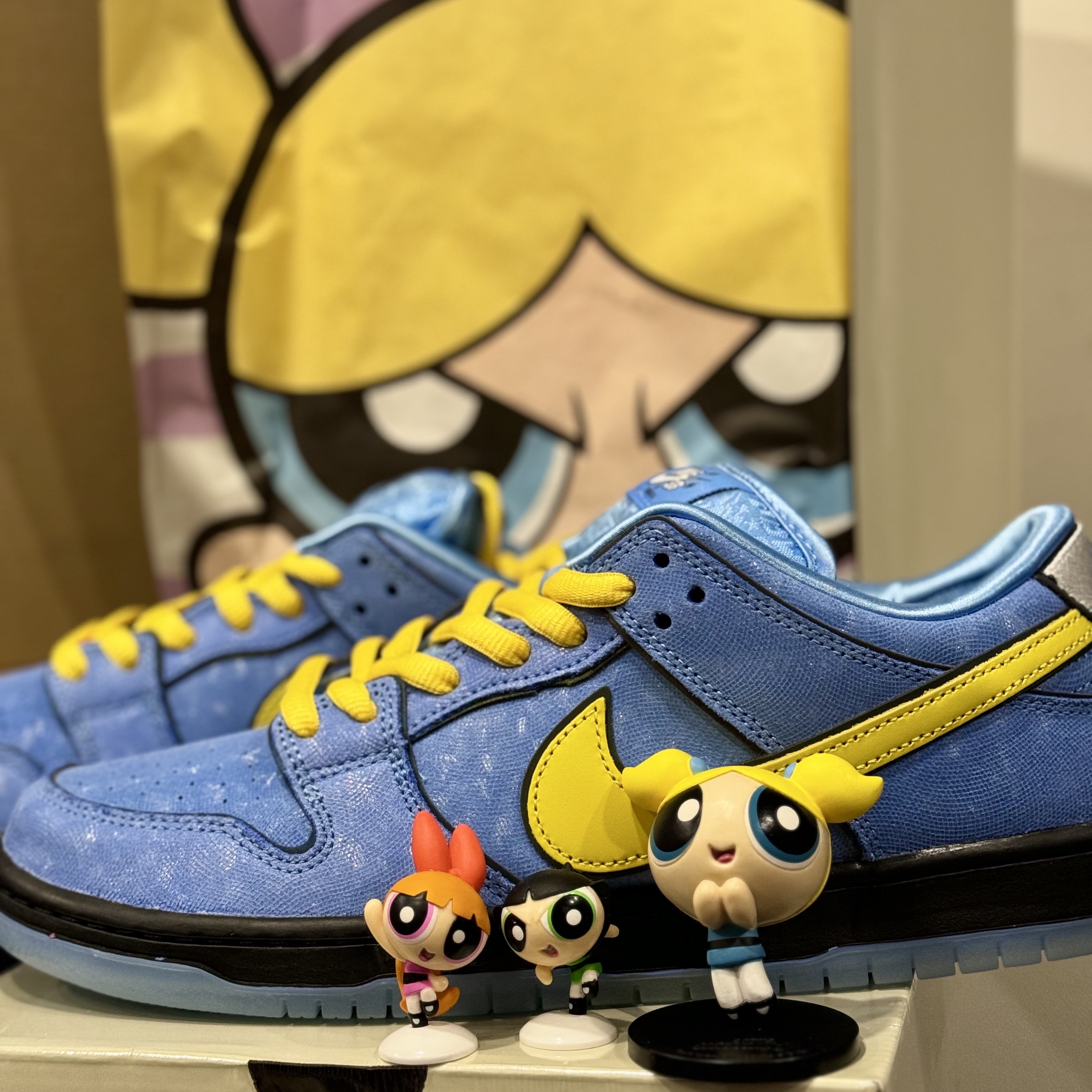 Nike x The Powerpuff Girls SB Dunk Low Pro QS Blossom, Nike x The Powerpuff Girls SB Dunk Low Pro QS Buttercup 착용 스타일 - 3