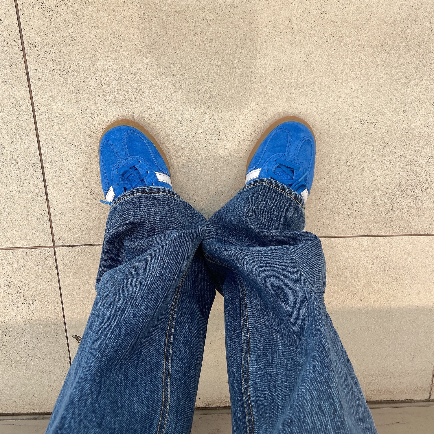 Adidas Gazelle Indoor Blue Bird 착용 스타일 - 2