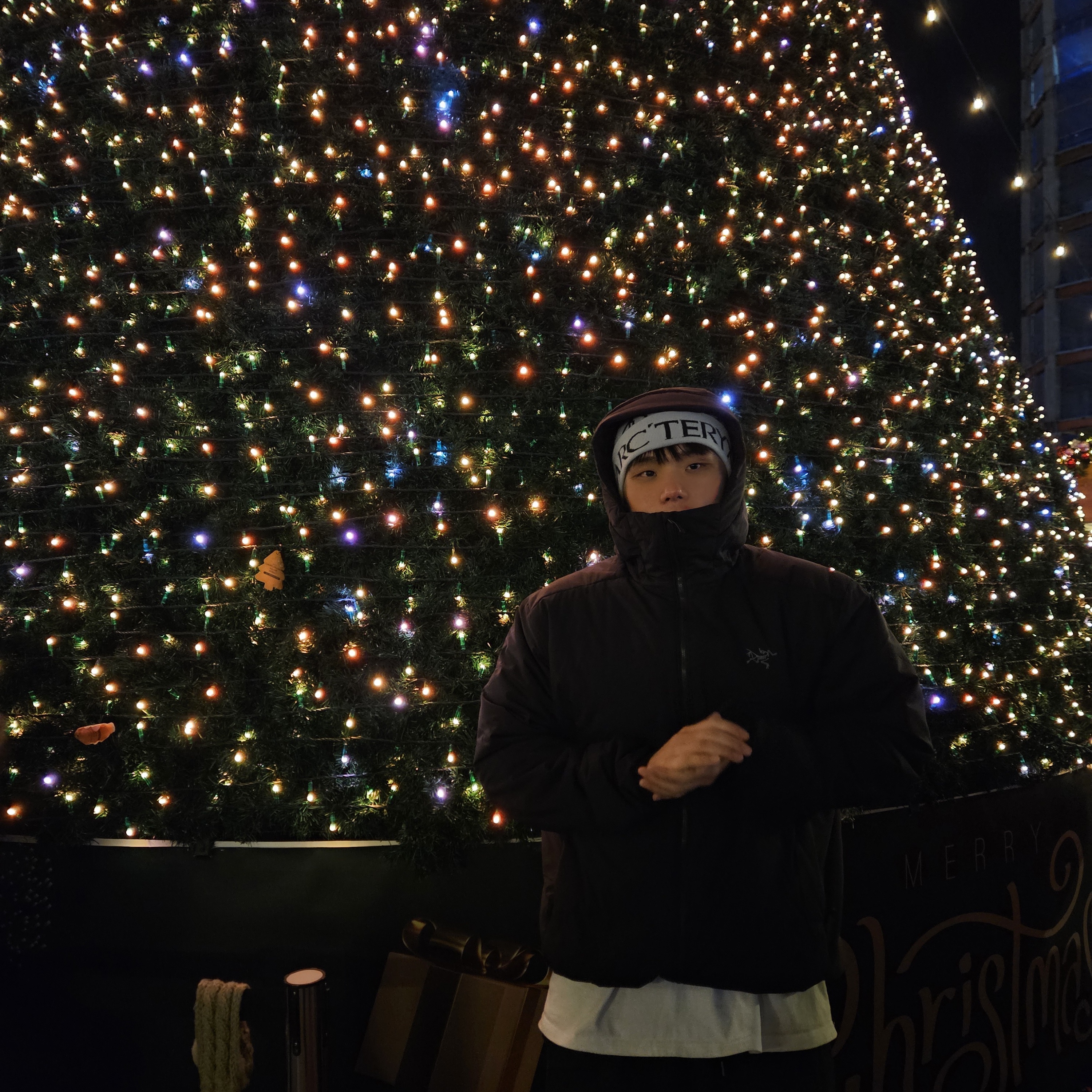 Arc'teryx Atom Heavyweight Hoody Black, Arc'teryx Bird Word Toque Orca 착용 스타일 - 1