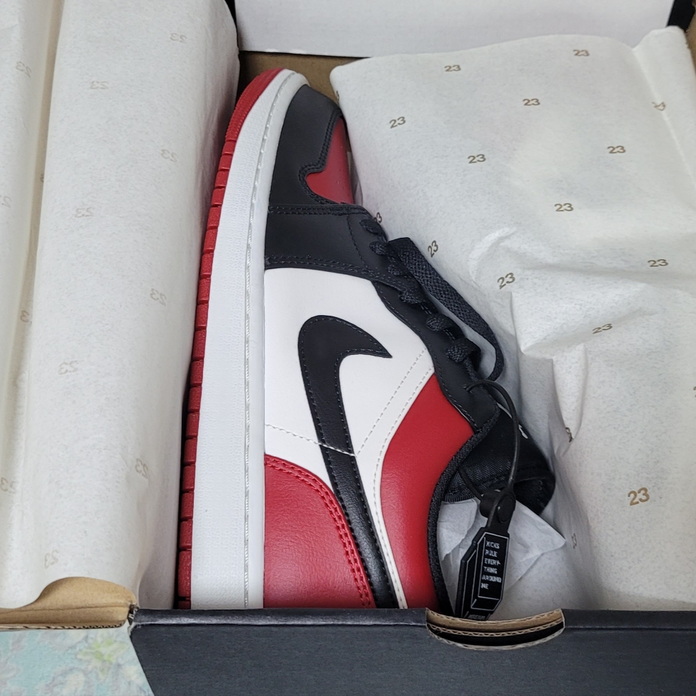 Jordan 1 Low Bred Toe 착용 스타일