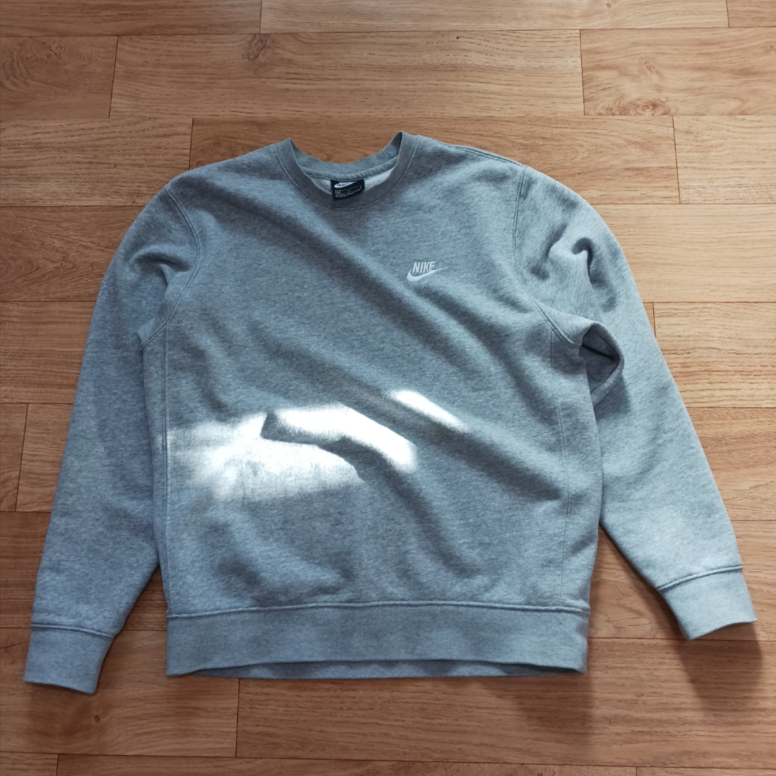 Nike NSW Club French Terry Crew Sweatshirt Dark Grey Heather - Asia, (W) Nike NSW Club Fleece Mid Rise Oversized Sweatpants Dark Grey Heather - Asia 착용 스타일 - 1