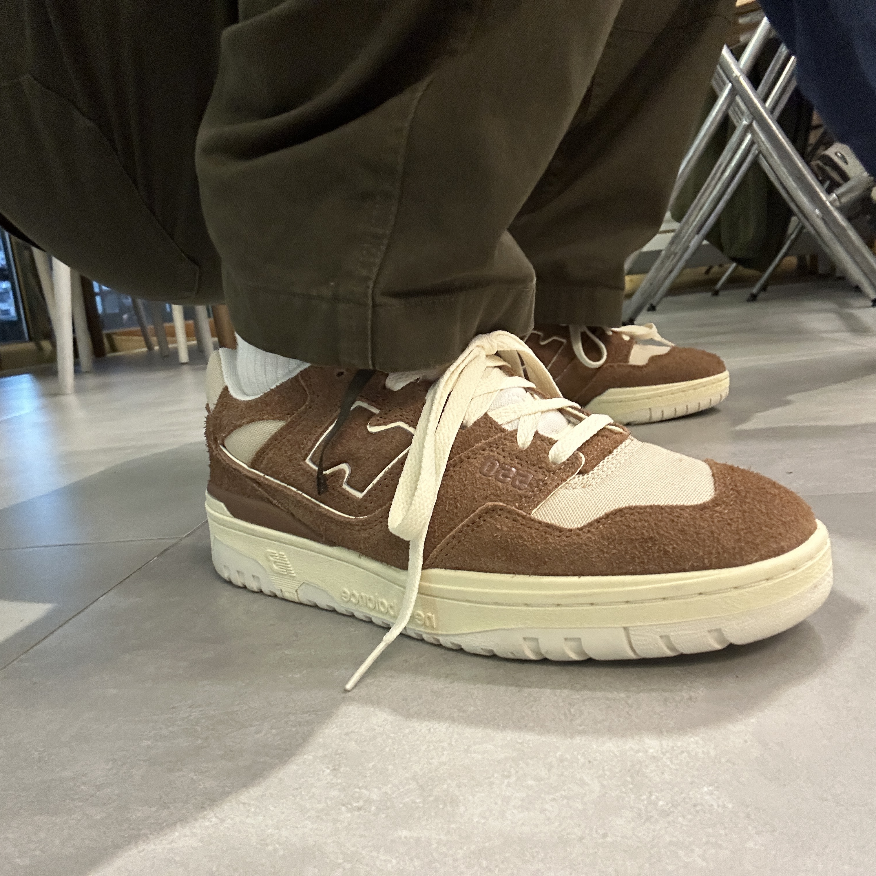 New Balance x Aime Leon Dore 550 True Brown 착용 스타일 - 1