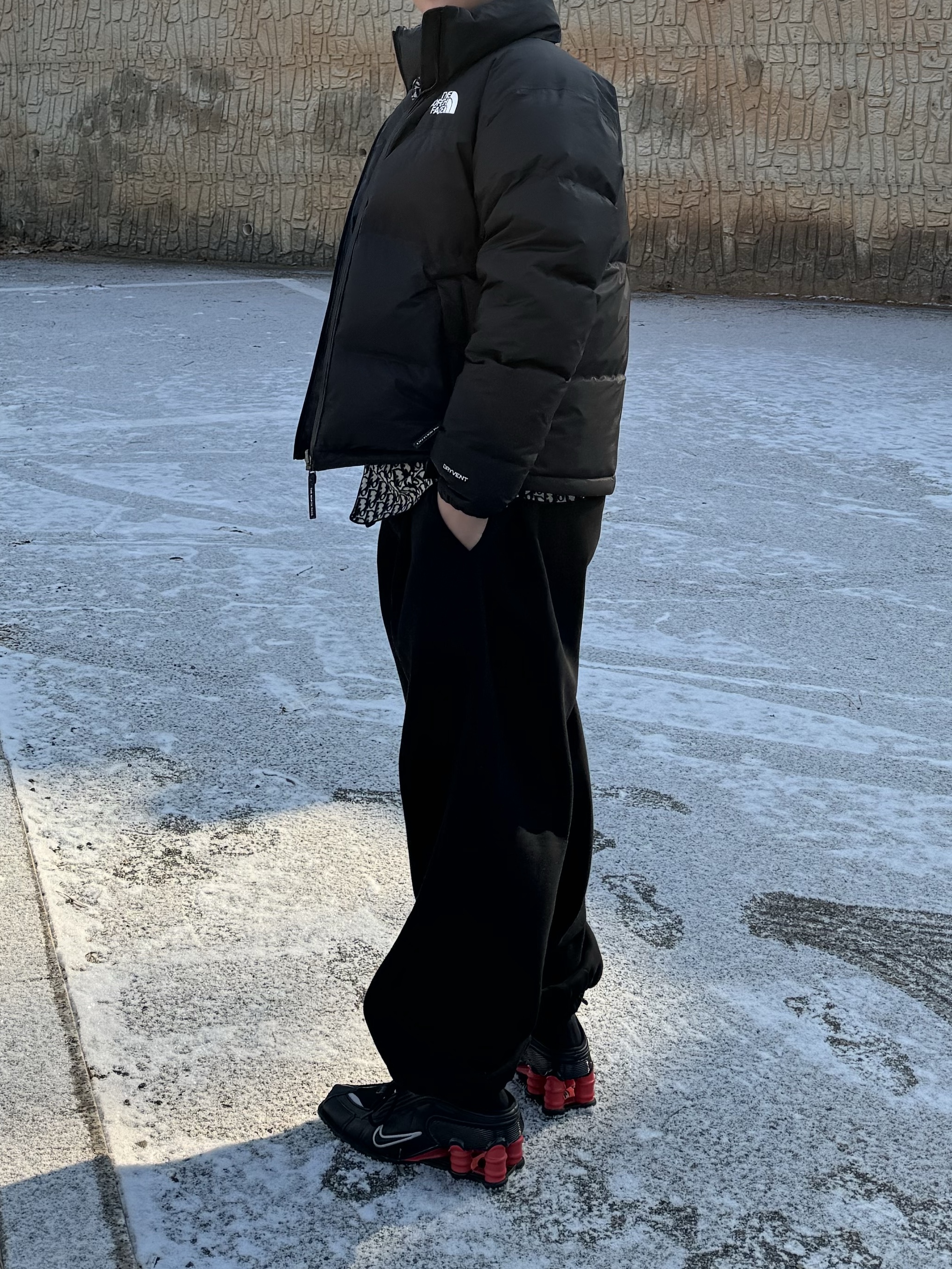 Undermycar Mu.03 Anti Fxxking Logo Play Oversized Sweat Jogger Black, Nike x Martine Rose Shox MR4 Black 착용 스타일 - 3