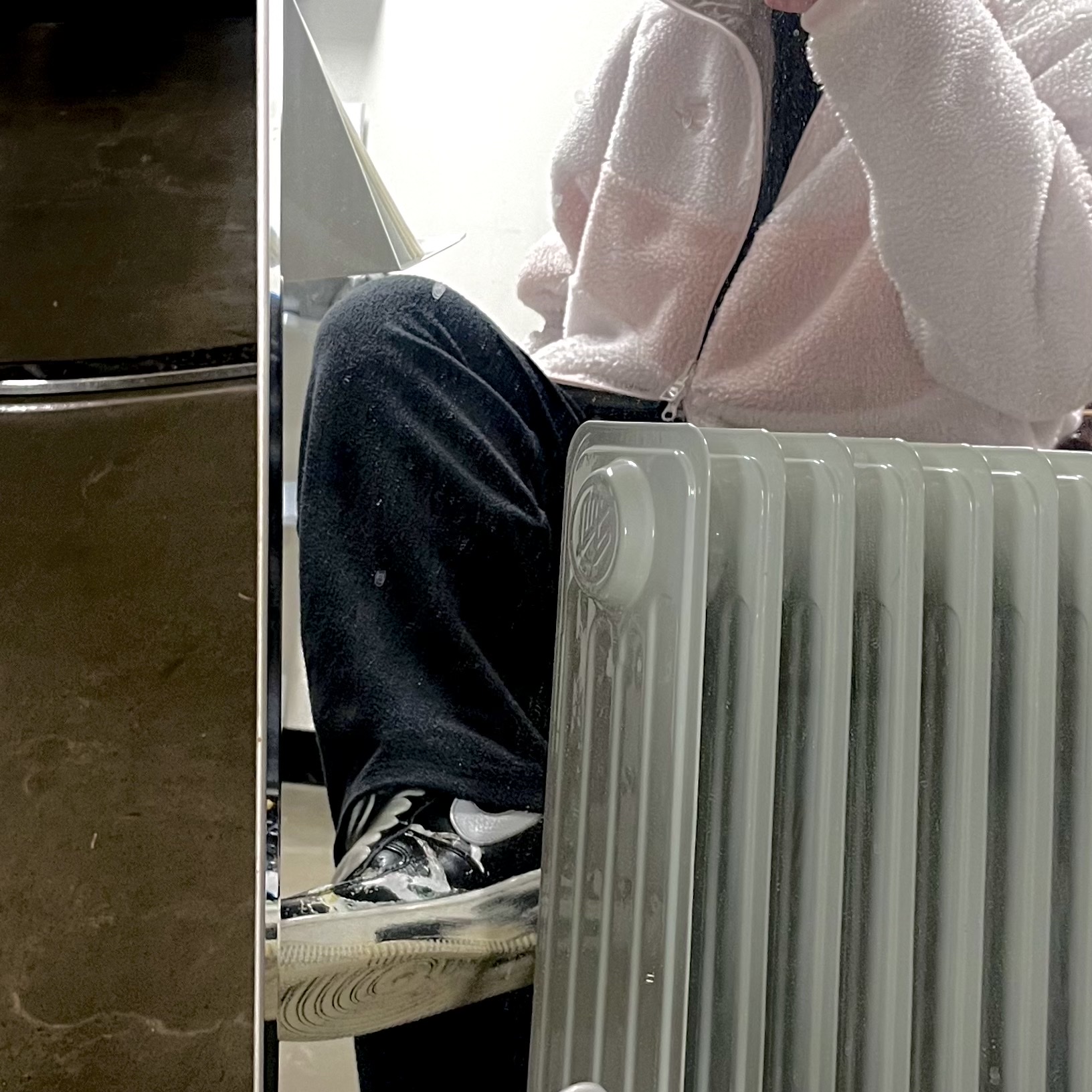 Nike x Peaceminusone Air Force 1 Low Para-Noise, Nike Big Swoosh Full Zip Jacket Light Soft Pink Pink Oxford 착용 스타일