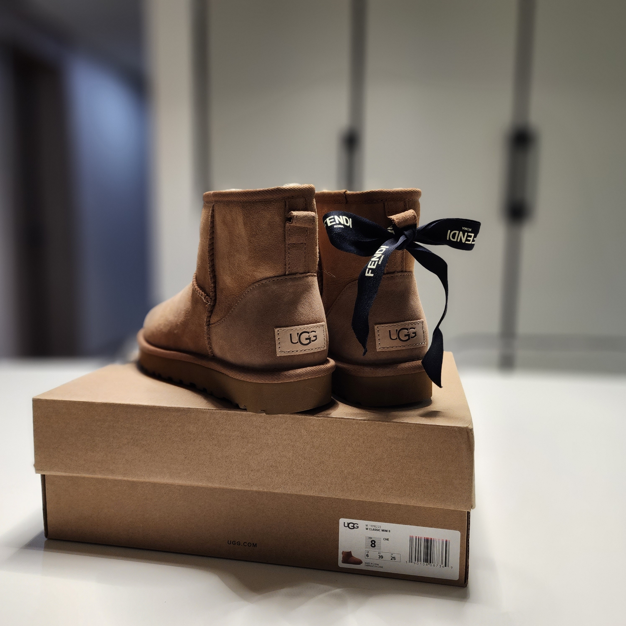 (W) UGG Classic Mini II Boots Chestnut 착용 스타일