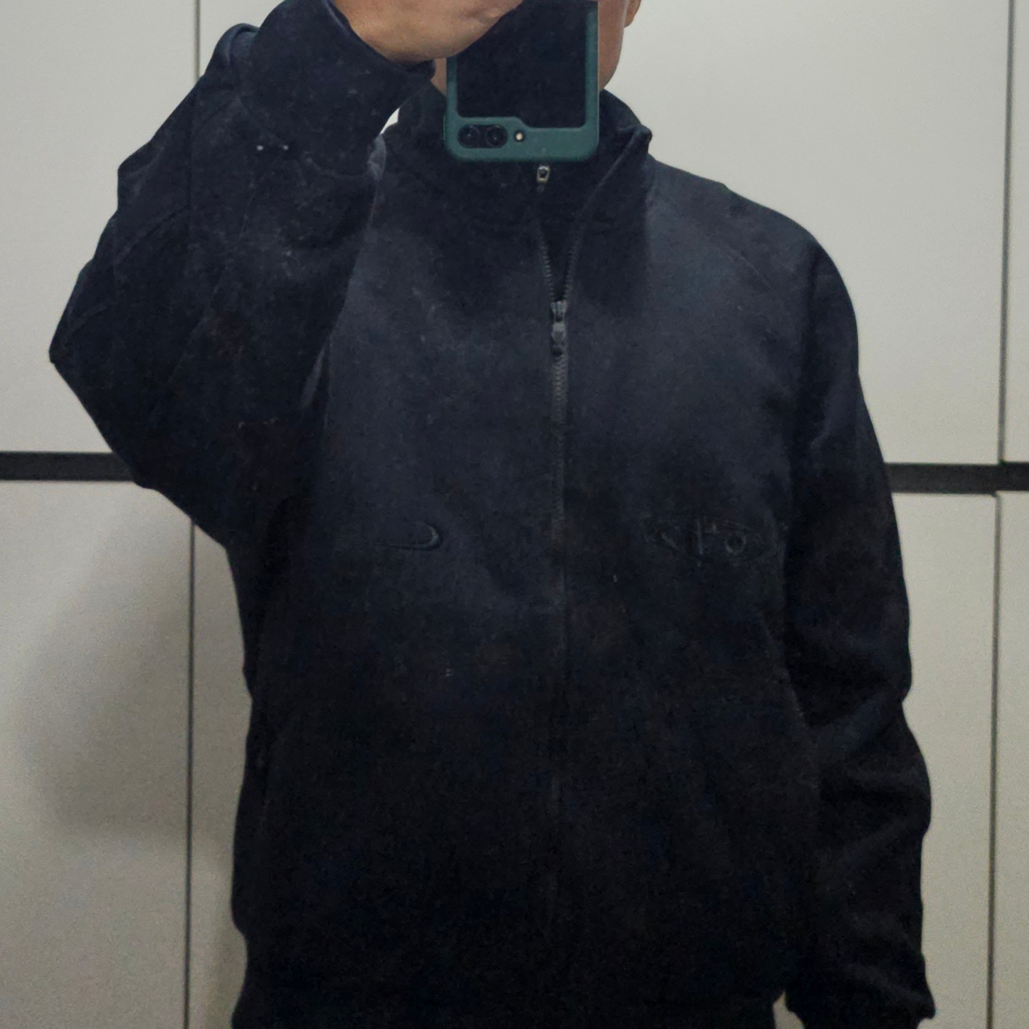 Nike x Off-White Mock Neck Track Jacket Black - Asia 착용 스타일