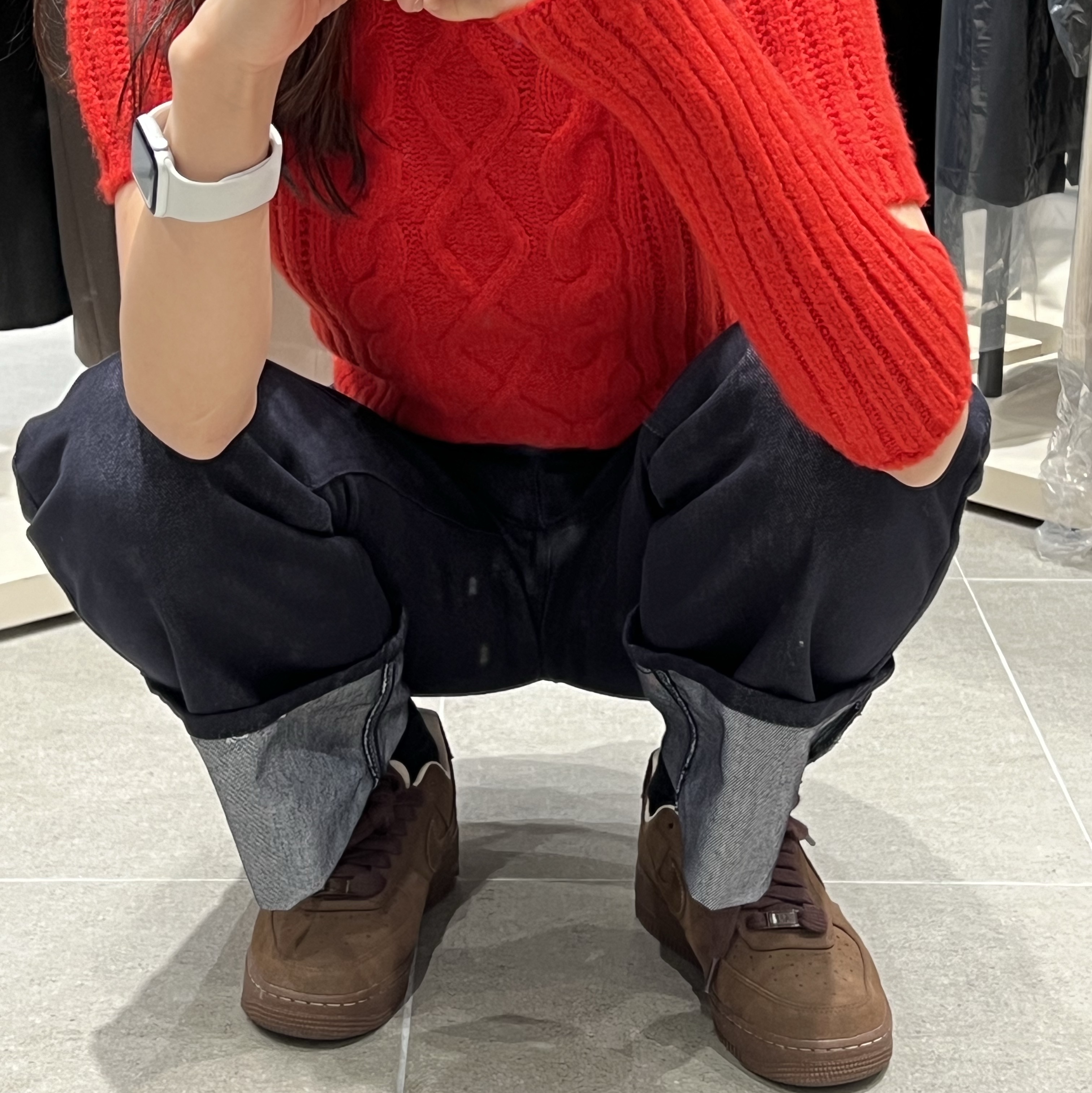 (W) Nike Air Force 1 '07 Cacao Wow 착용 스타일