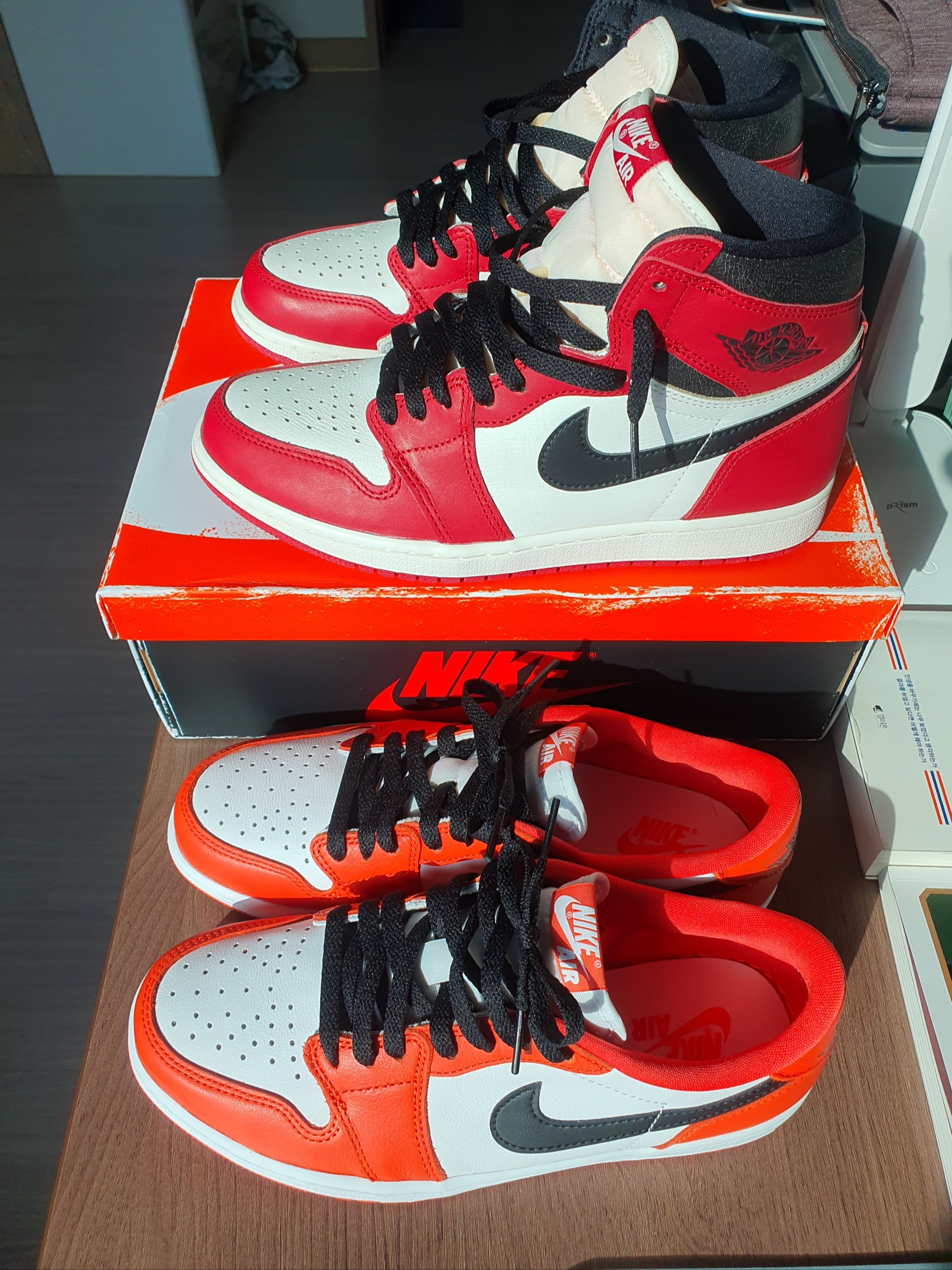 Jordan 1 Low OG Starfish, Jordan 1 Retro High OG Chicago 2022 착용 스타일