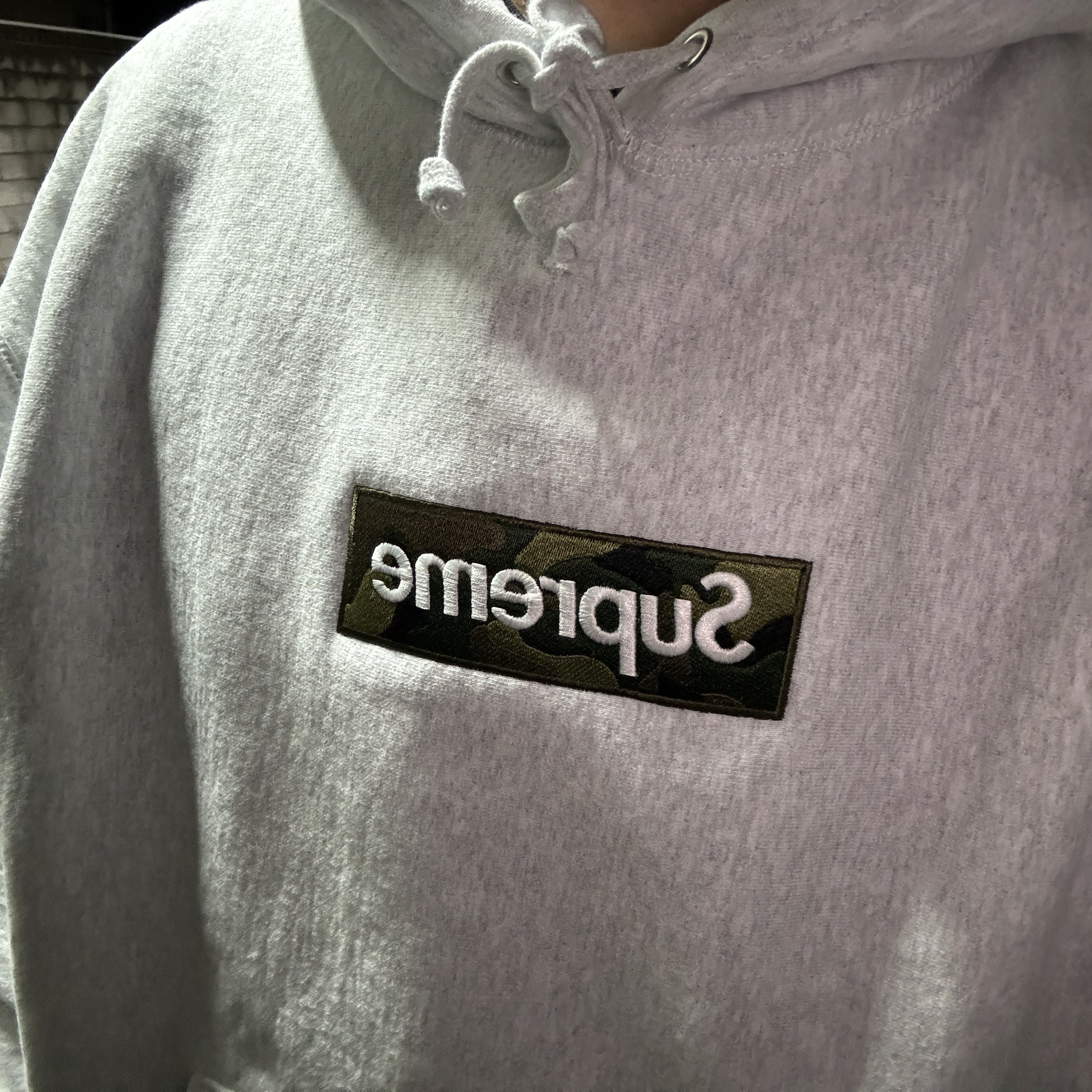 Supreme Box Logo Hooded Sweatshirt Ash Grey - 23FW 착용 스타일
