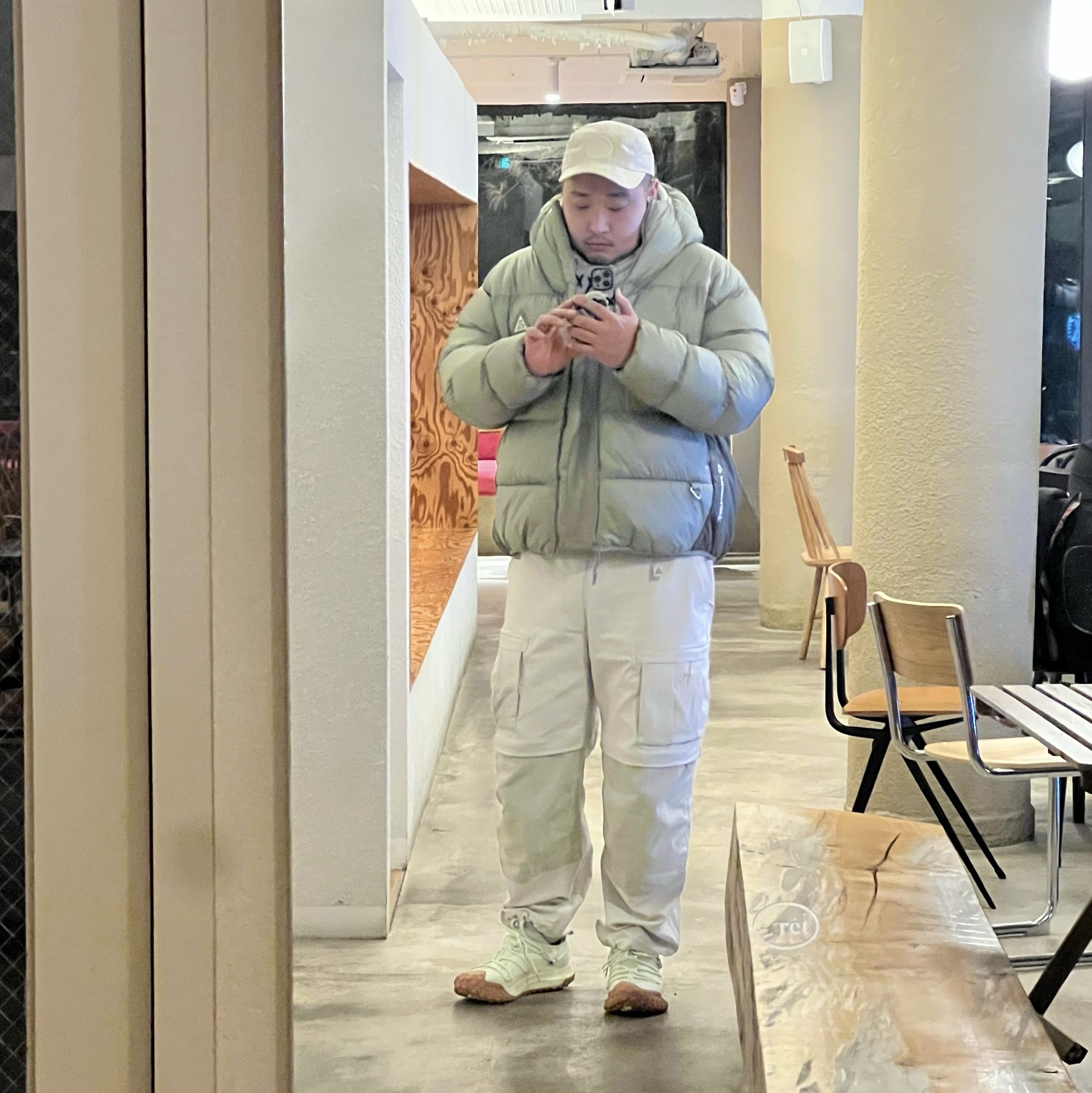 Supreme x Stone Island Reactive Ice Camo Ripstop Camp Cap Tan - 22SS, Nike ACG Therma-Fit ADV Lunar Lake Puffer Jacket Light Army - Asia 착용 스타일