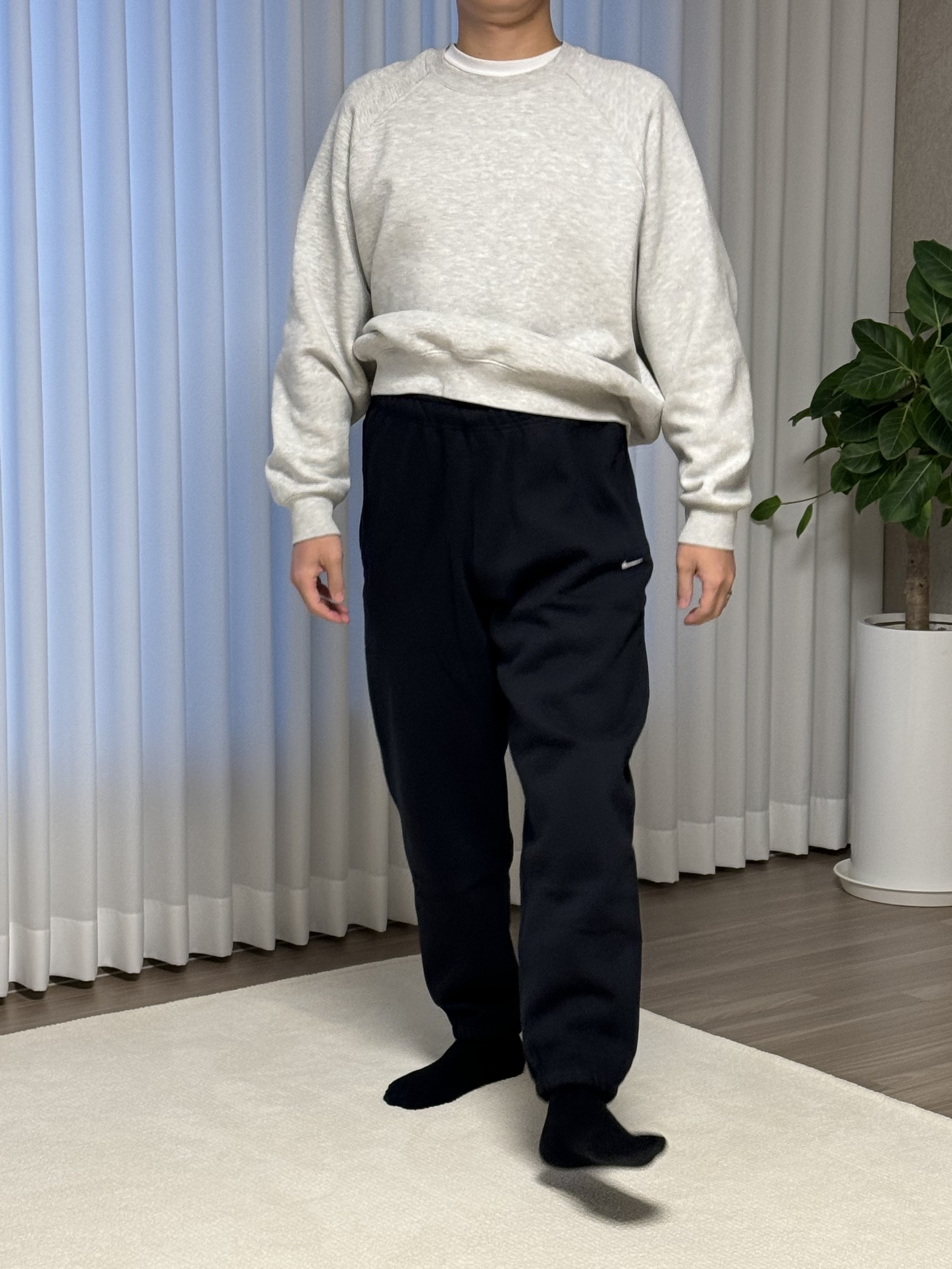Nike NRG Solo Swoosh Fleece Pants Black - US/EU 착용 스타일 - 3