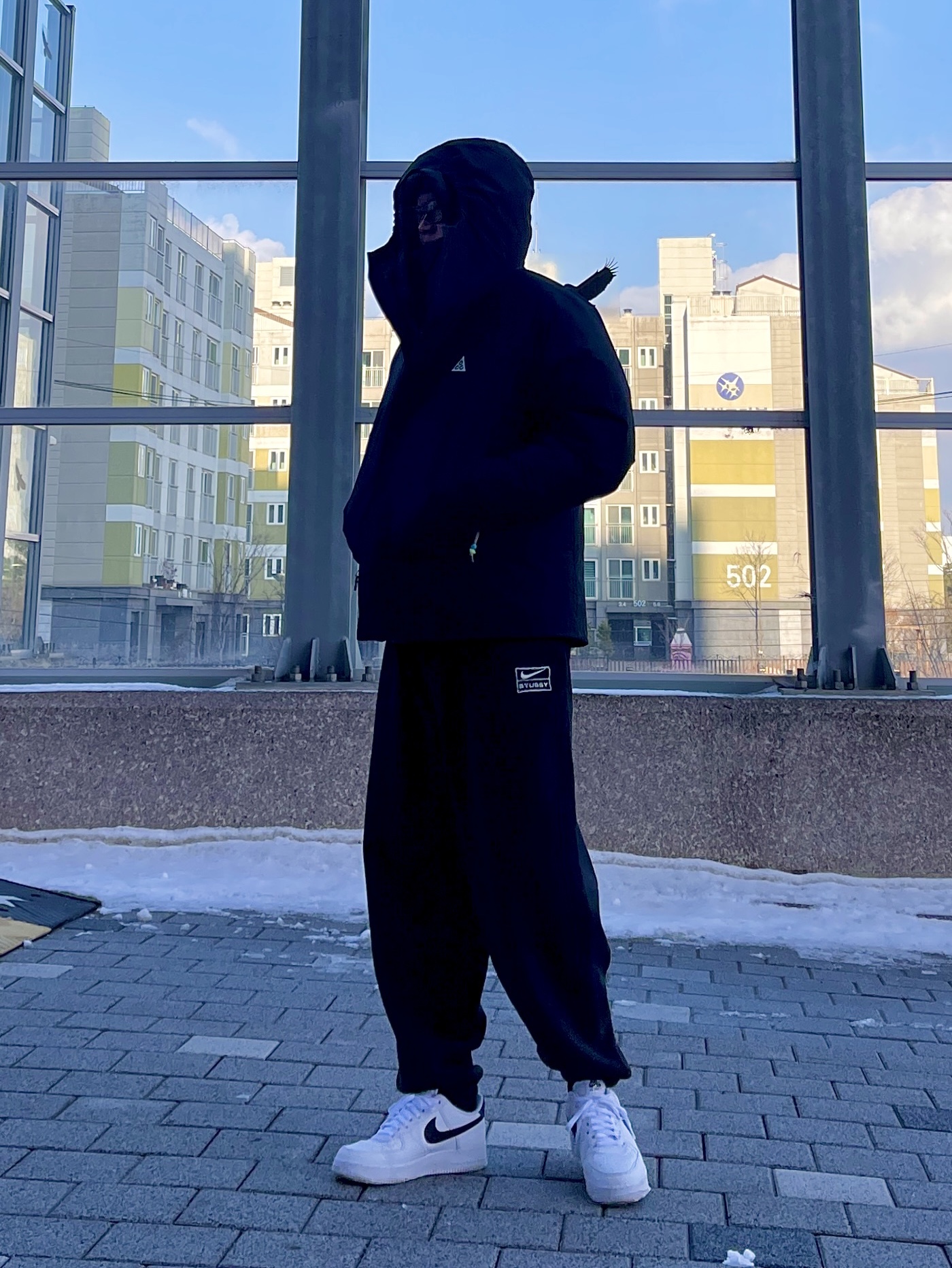 Nike ACG Therma-Fit ADV Lunar Lake Puffer Jacket Black - Asia, Nike ACG Storm-Fit ADV Cascade Rains Full Zip Jacket Black - US/EU 착용 스타일