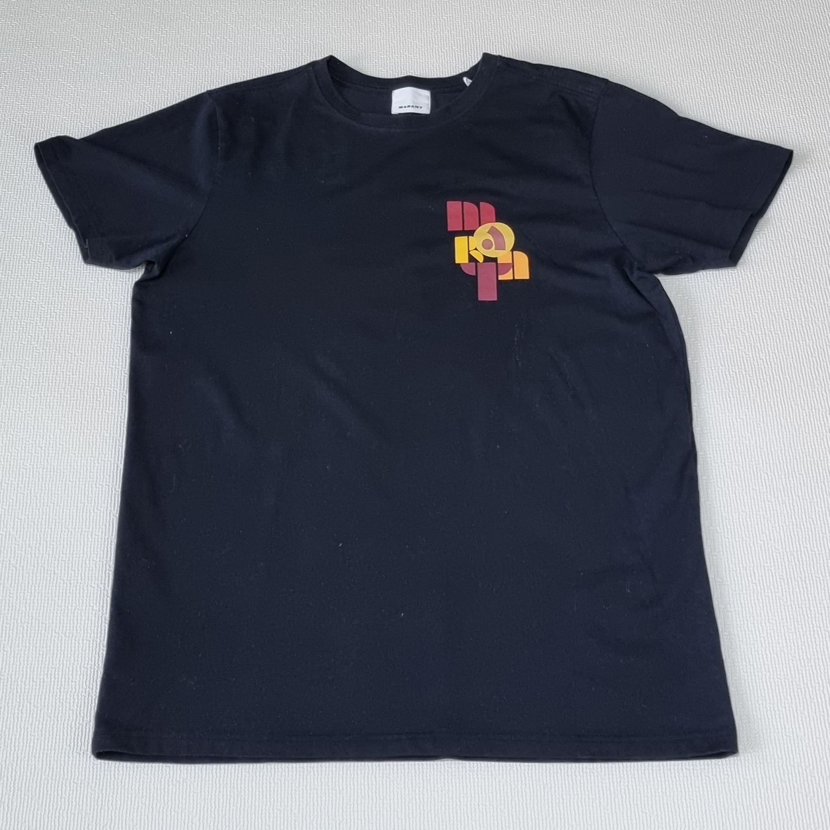 Isabel Marant Zafferh Cotton Logo T-Shirt Black - 23SS 착용 스타일