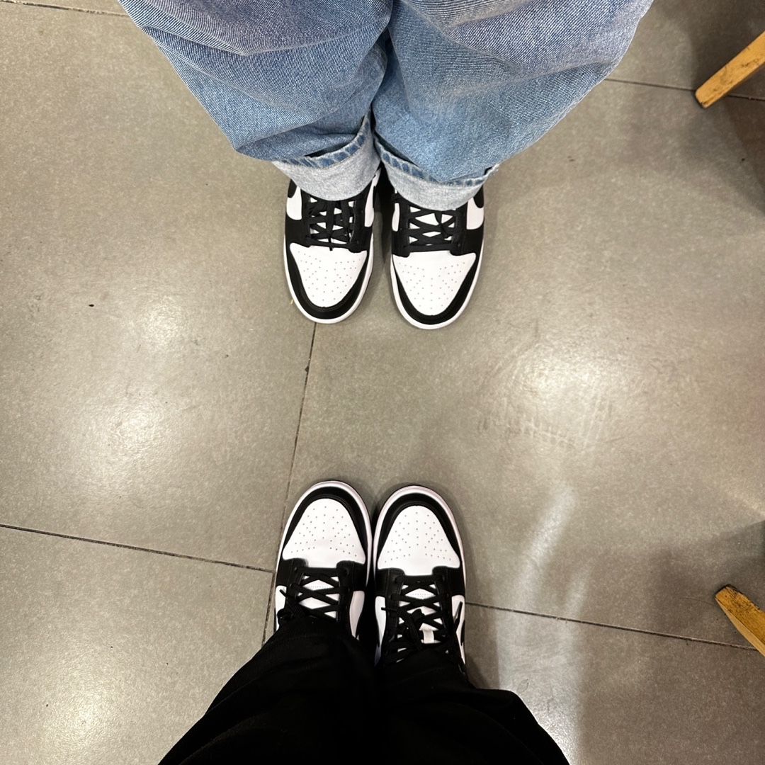 Nike Dunk Low Retro Black, (W) Nike Dunk Low Black 착용 스타일