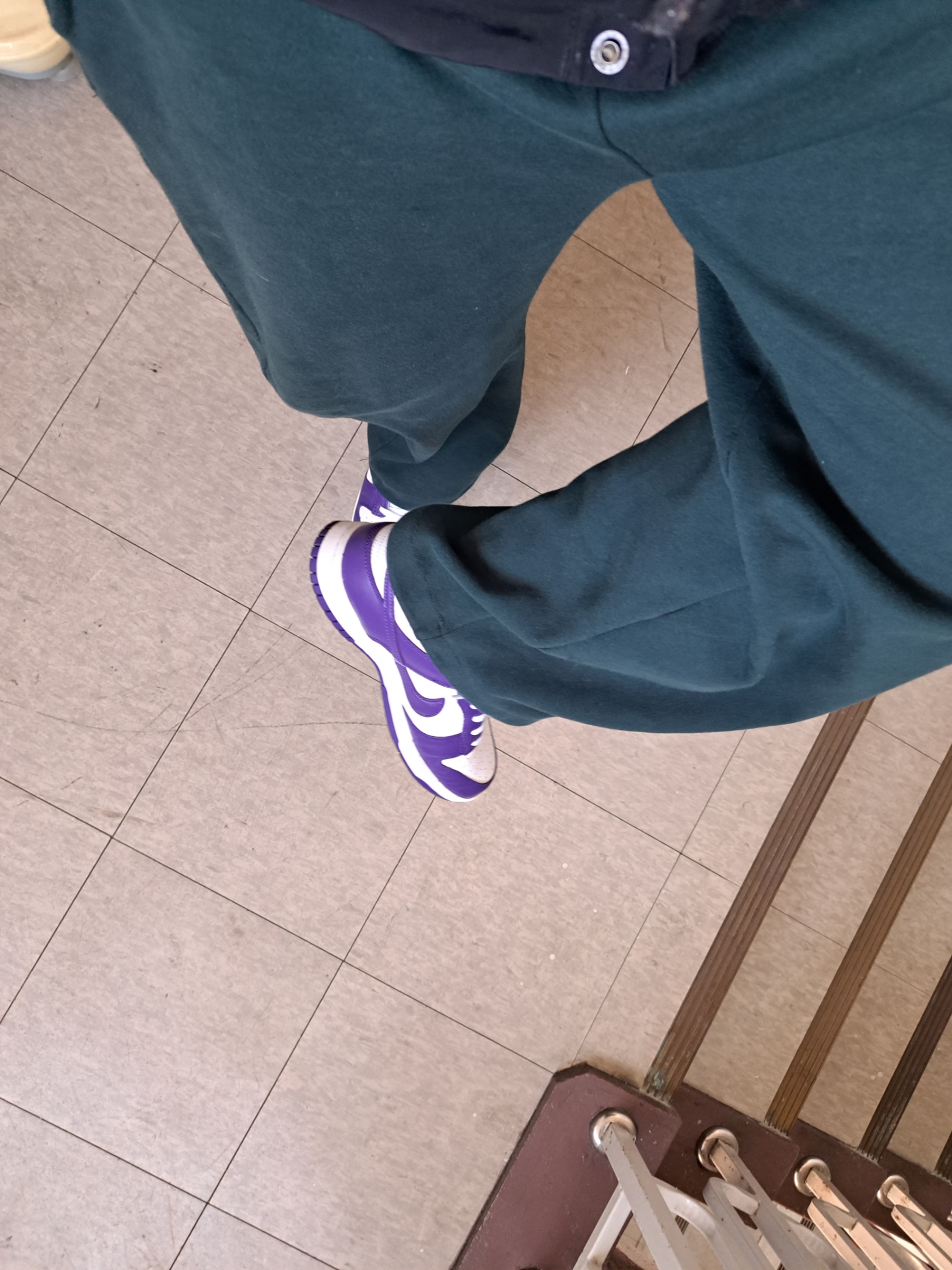 Nike Dunk Low Retro Championship Court Purple 착용 스타일 - 2