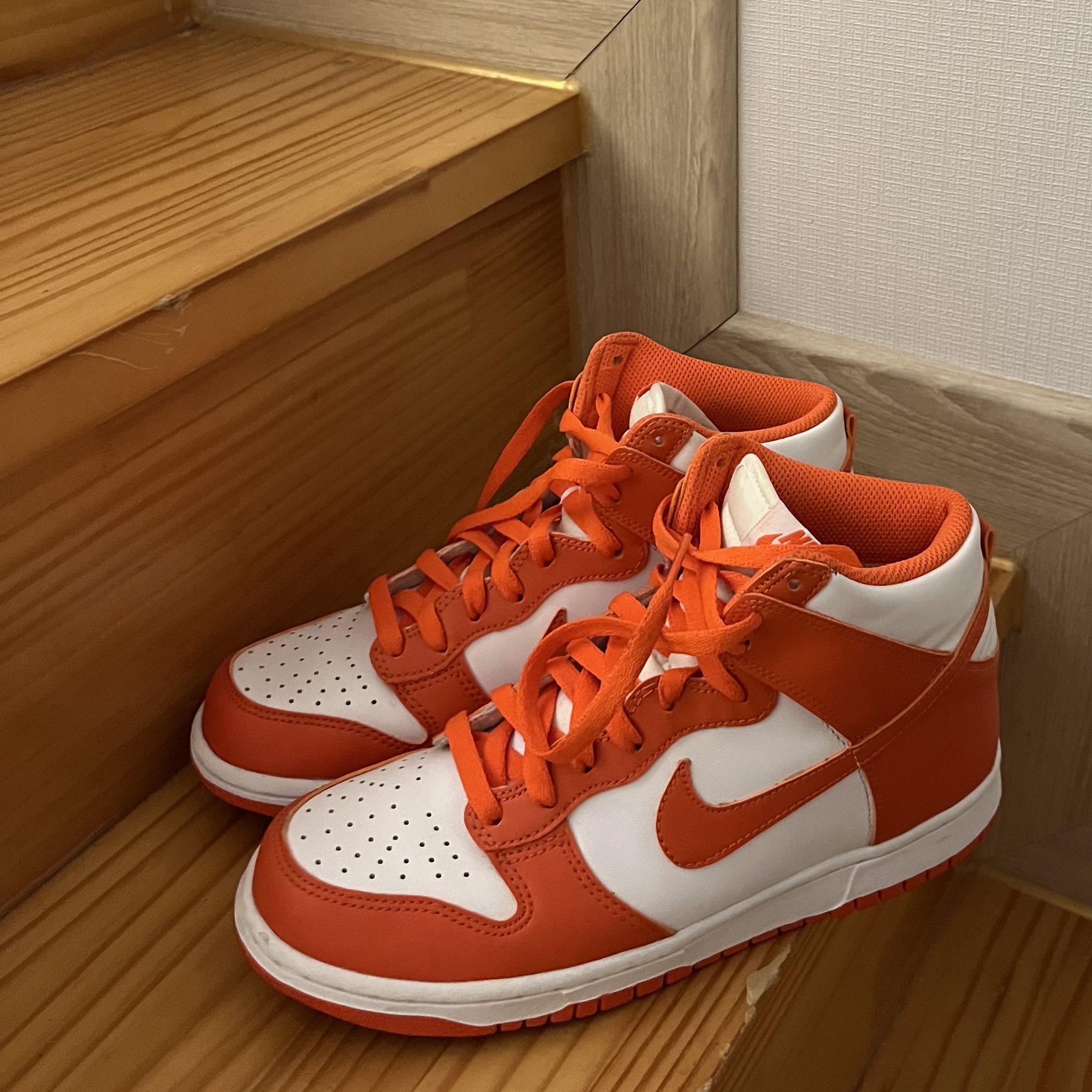 Nike Dunk High Retro Orange Blaze, (W) Nike Dunk High Orange Blaze 착용 스타일
