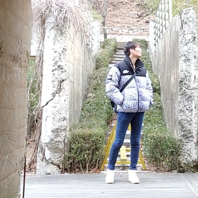 The North Face White Label Novelty Nuptse Down Jacket P Silver 착용 스타일