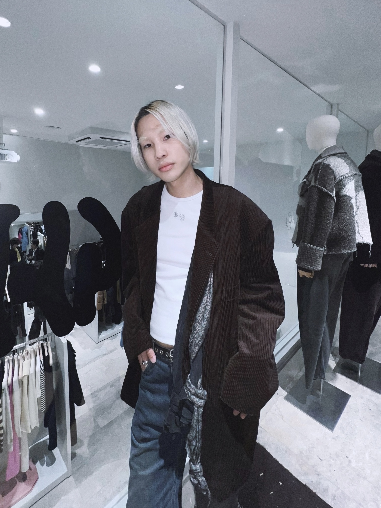 Magliano Prof Big Monopetto, Magliano Knitted Work Jacket Melange Mix 착용 스타일 - 1