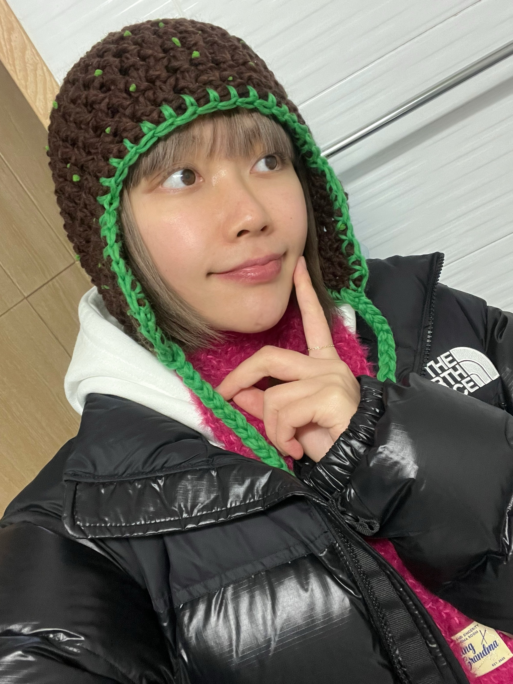 The North Face 1996 Eco Nuptse Jacket Real Black, (W) UGG Classic Mini II Boots Chestnut 착용 스타일 - 1