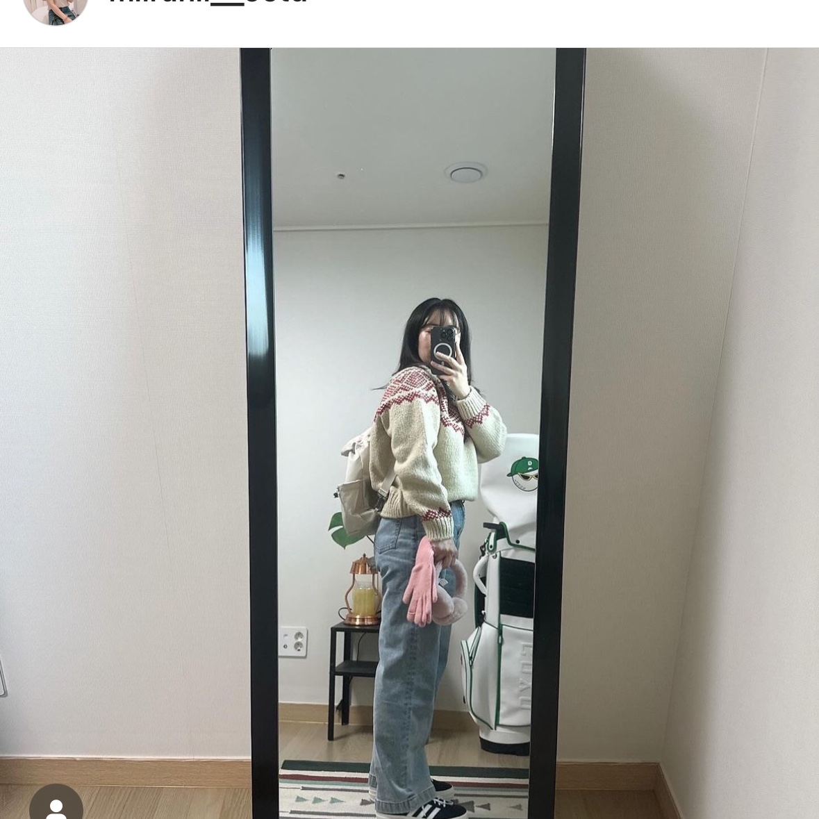 (W) 아디다스 가젤 볼드 코어 블랙 클라우드 화이트 착용 스타일