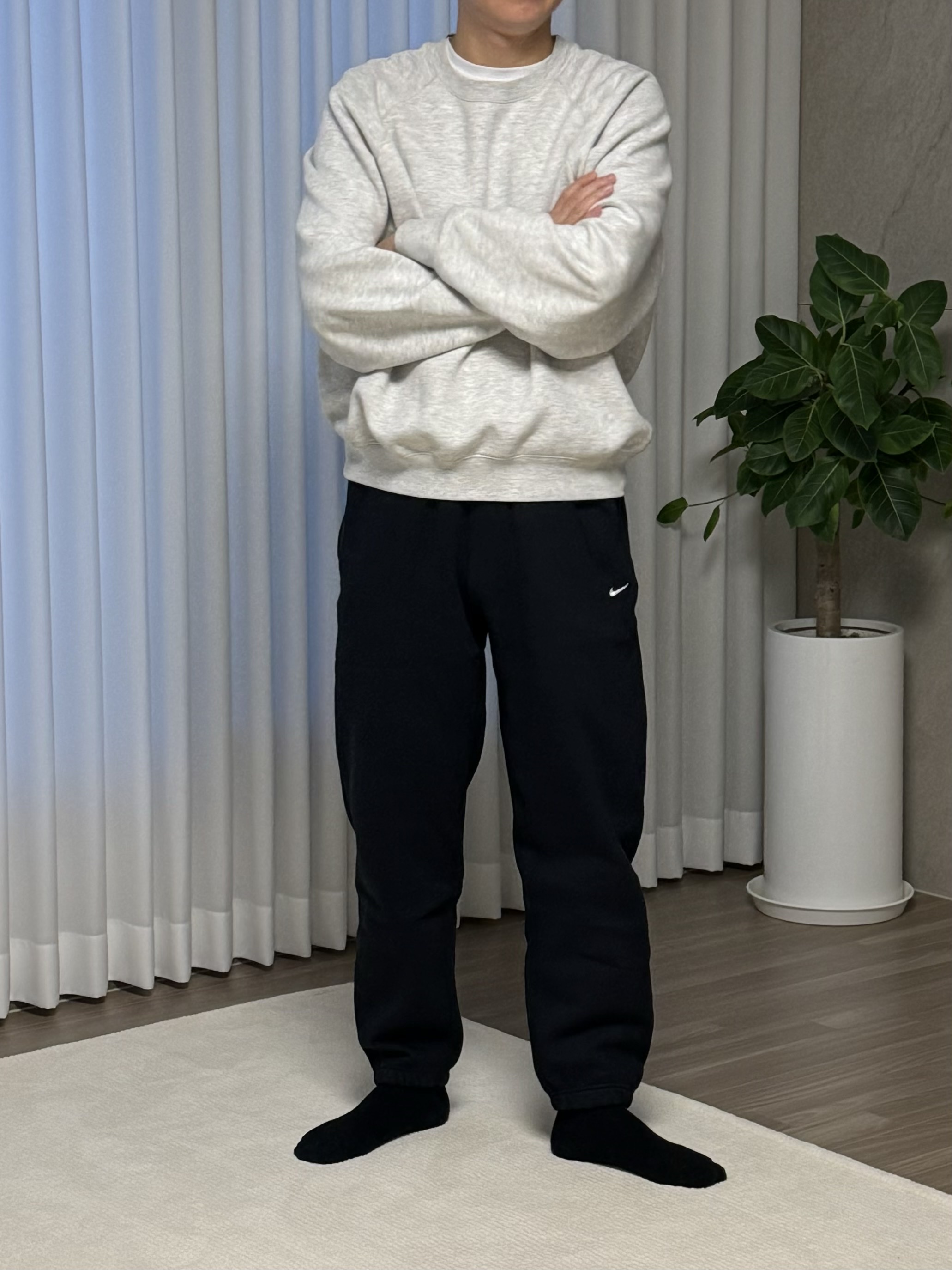 Nike NRG Solo Swoosh Fleece Pants Black - US/EU 착용 스타일 - 1