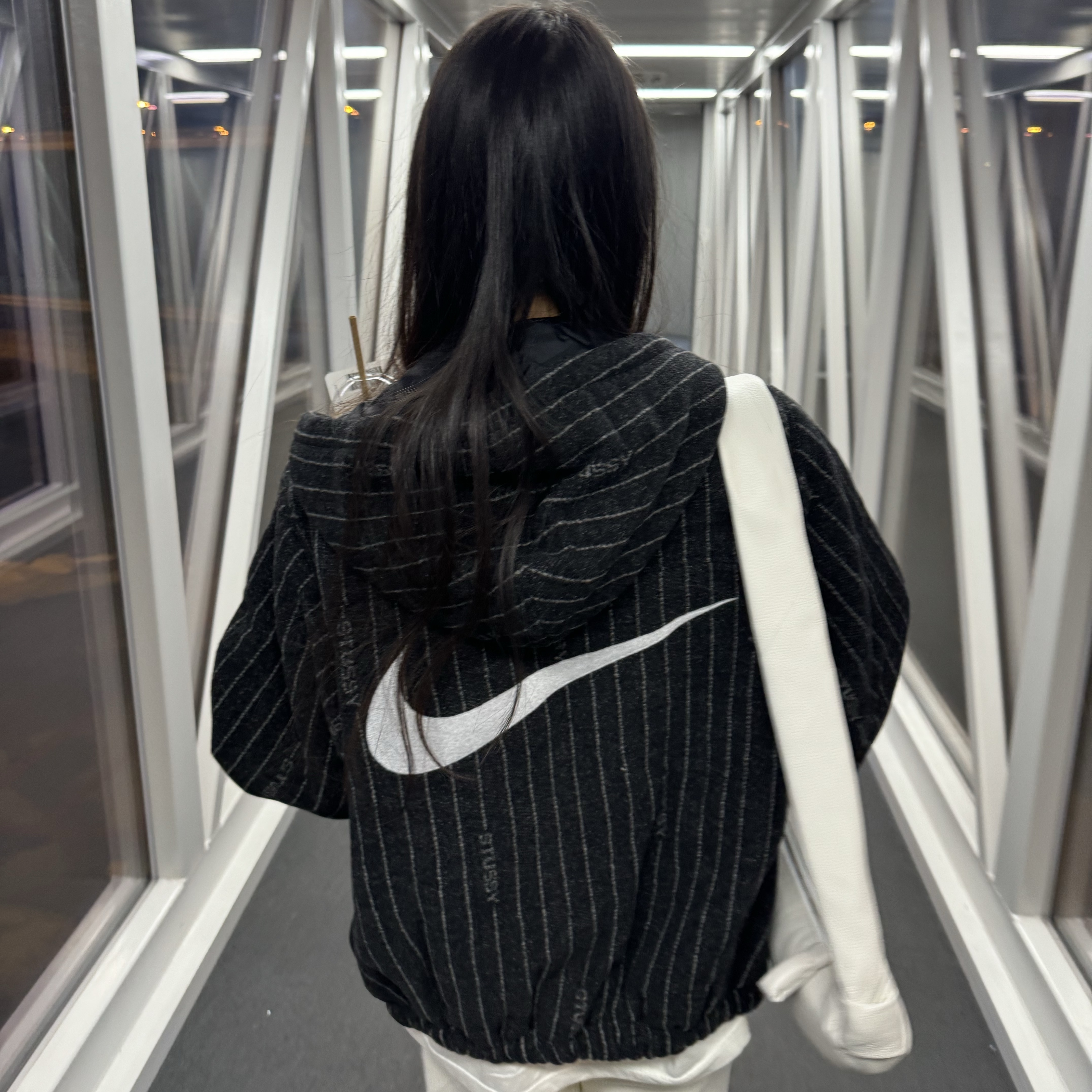 Nike x Stussy NRG Striped Wool Jacket Black (DR4023-010) 착용 스타일 - 4