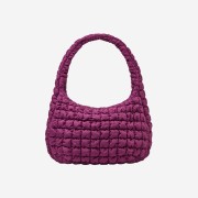 COS Quilted Oversized Shoulder Bag Burgundy