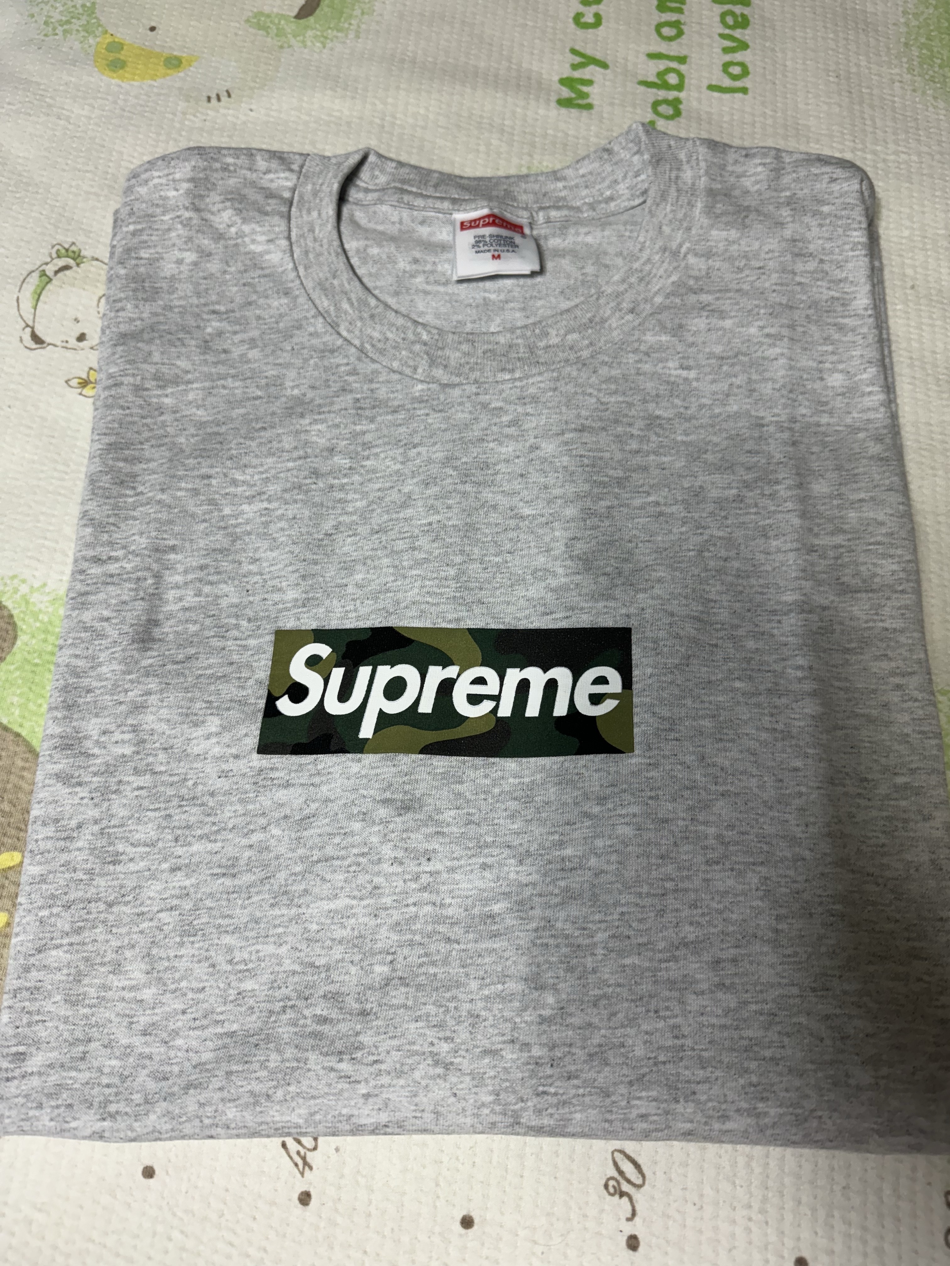 Supreme Box Logo T-Shirt Ash Grey - 23FW 착용 스타일