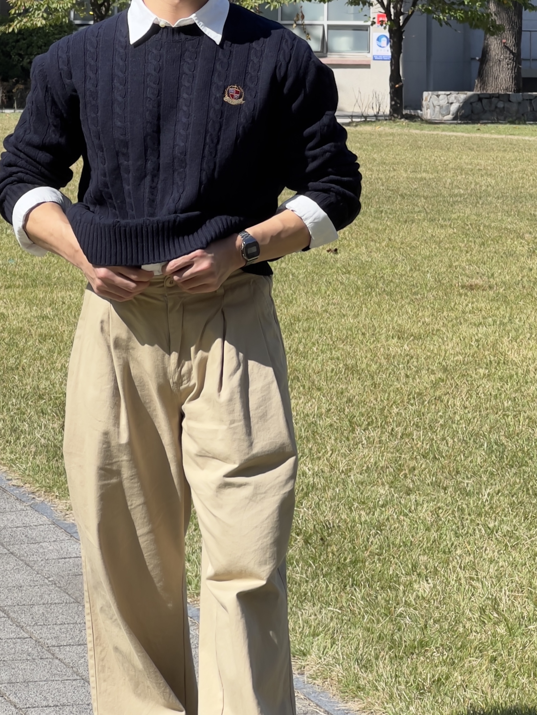 Clarks Wallabee Maple Suede, Casio B640WD-1AV 착용 스타일 - 2