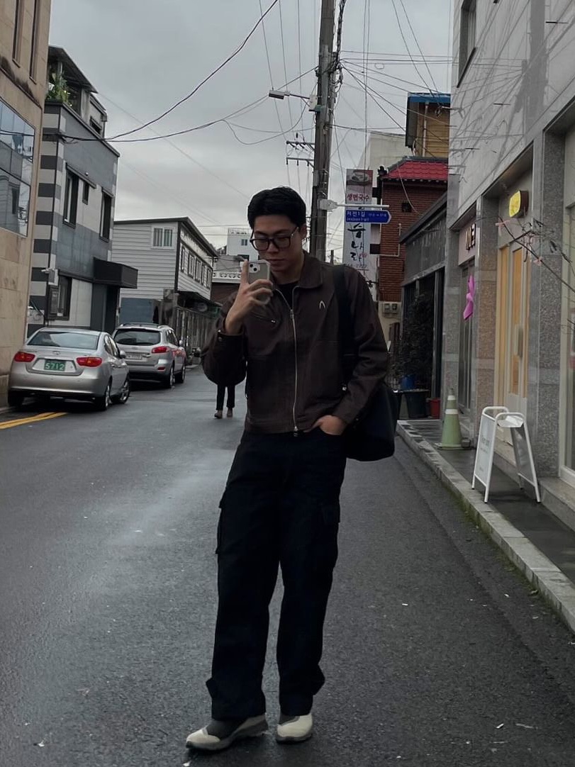 Salomon RX Snug Moss Gray 착용 스타일