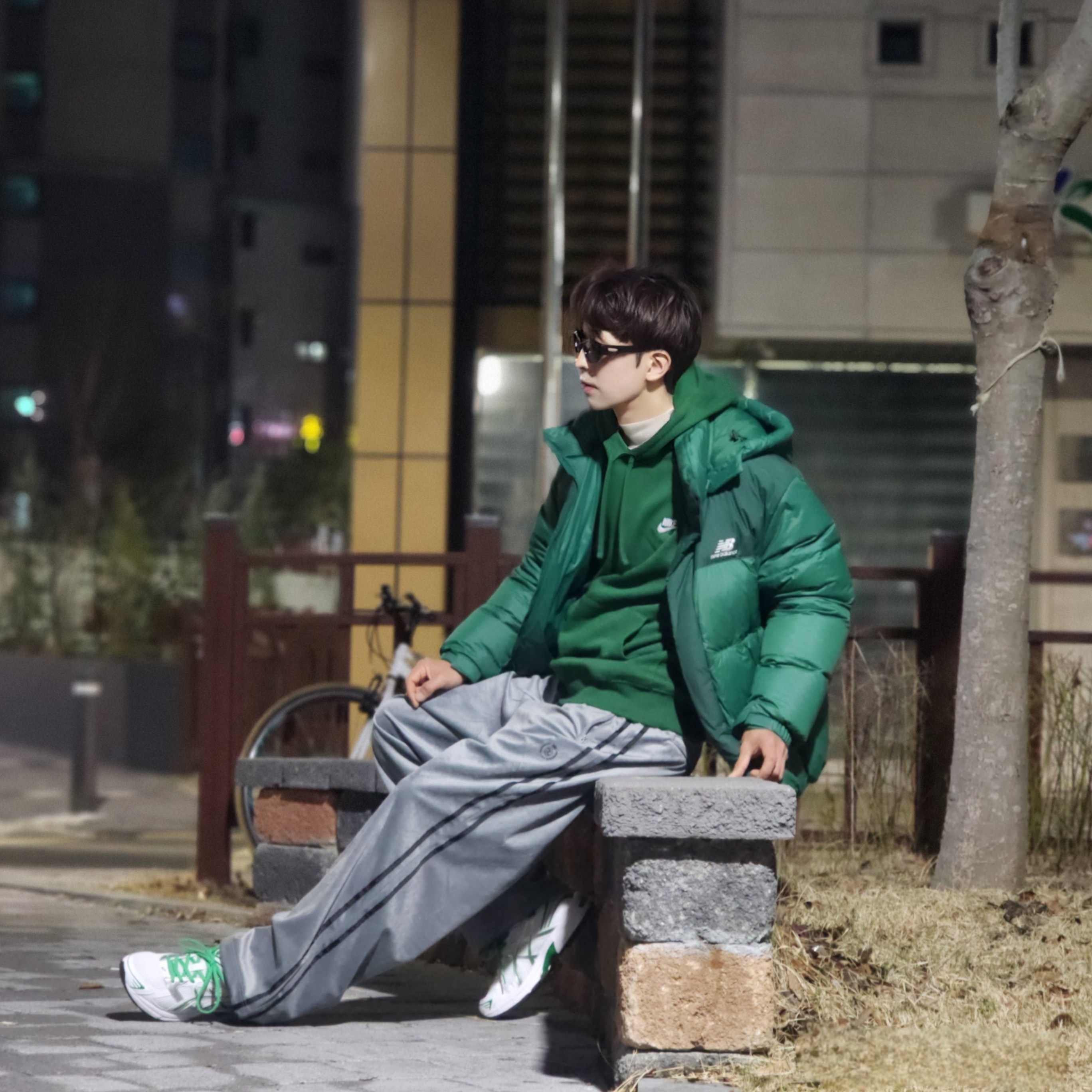 Nike NSW Club Fleece Pullover Hoodie Gorge Green - Asia, Nike NSW Club Fleece Pullover Hoodie Gorge Green - US/EU 착용 스타일 - 1