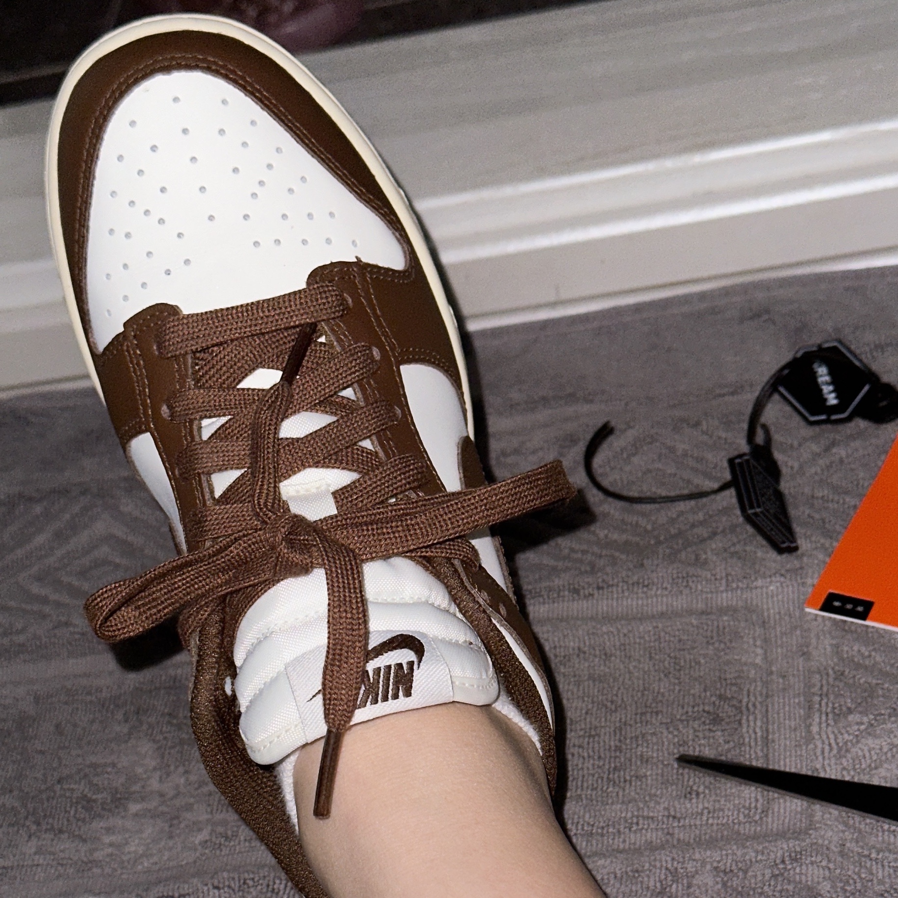 (W) Nike Dunk Low Sail Cacao Wow 착용 스타일 - 2