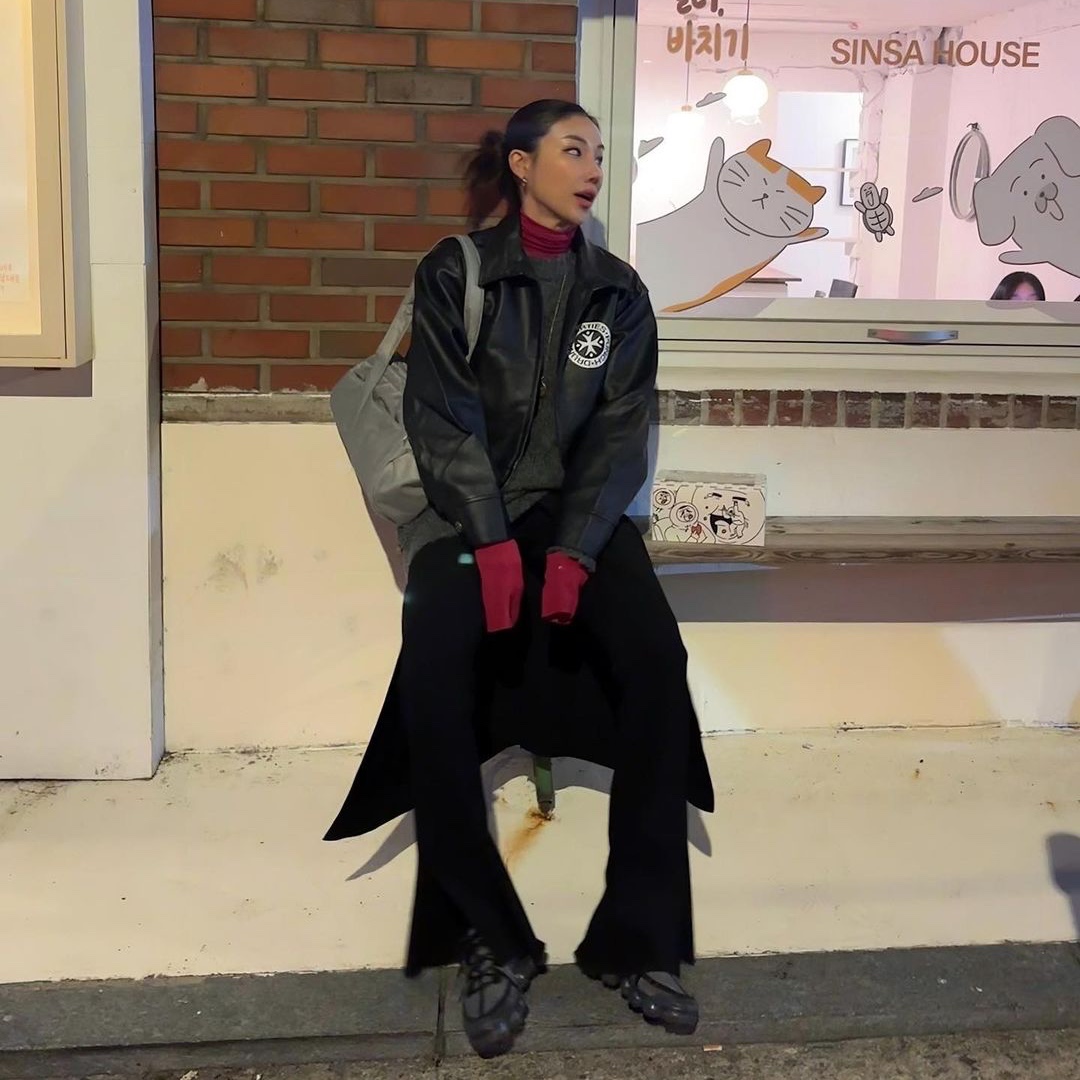 Yunse Women Ludia Skirt Pants Black 착용 스타일 - 1