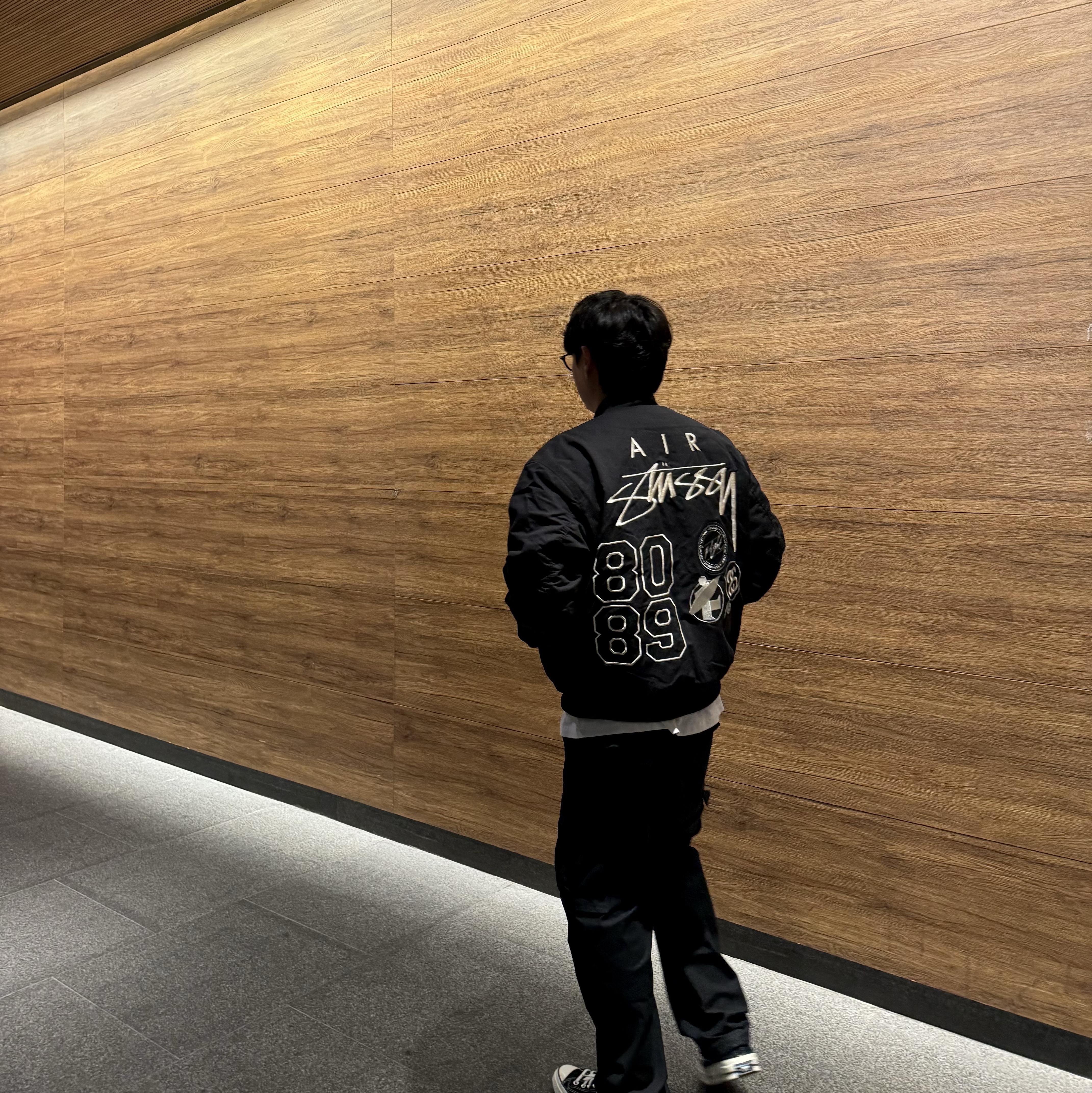 Nike x Stussy Reversible Jacket Black (FJ9153-010) 착용 스타일