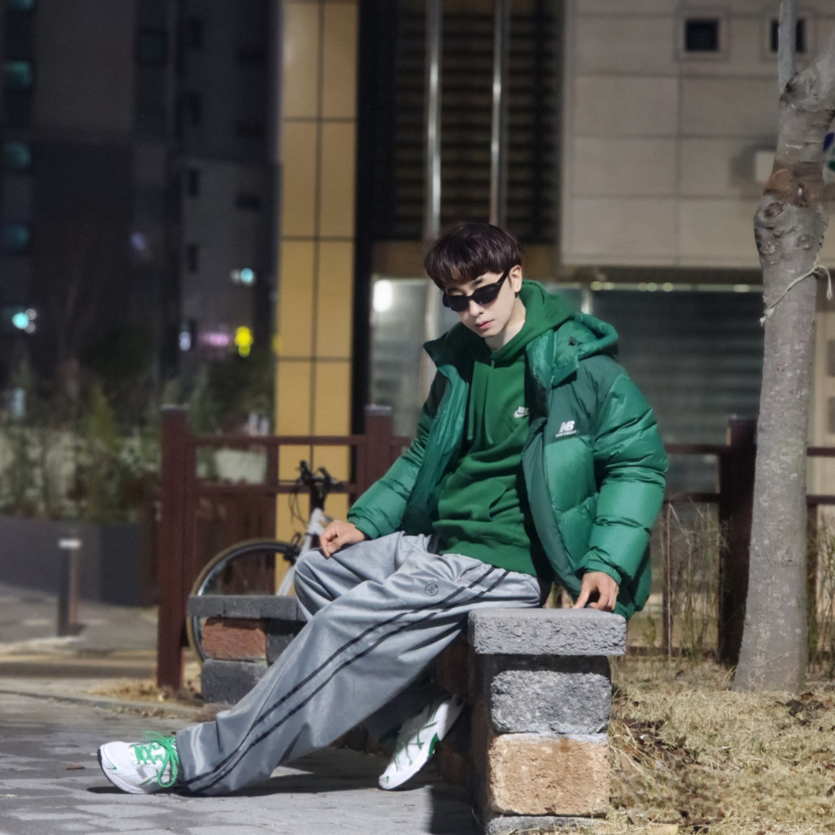 Nike NSW Club Fleece Pullover Hoodie Gorge Green - Asia, Nike NSW Club Fleece Pullover Hoodie Gorge Green - US/EU 착용 스타일 - 2