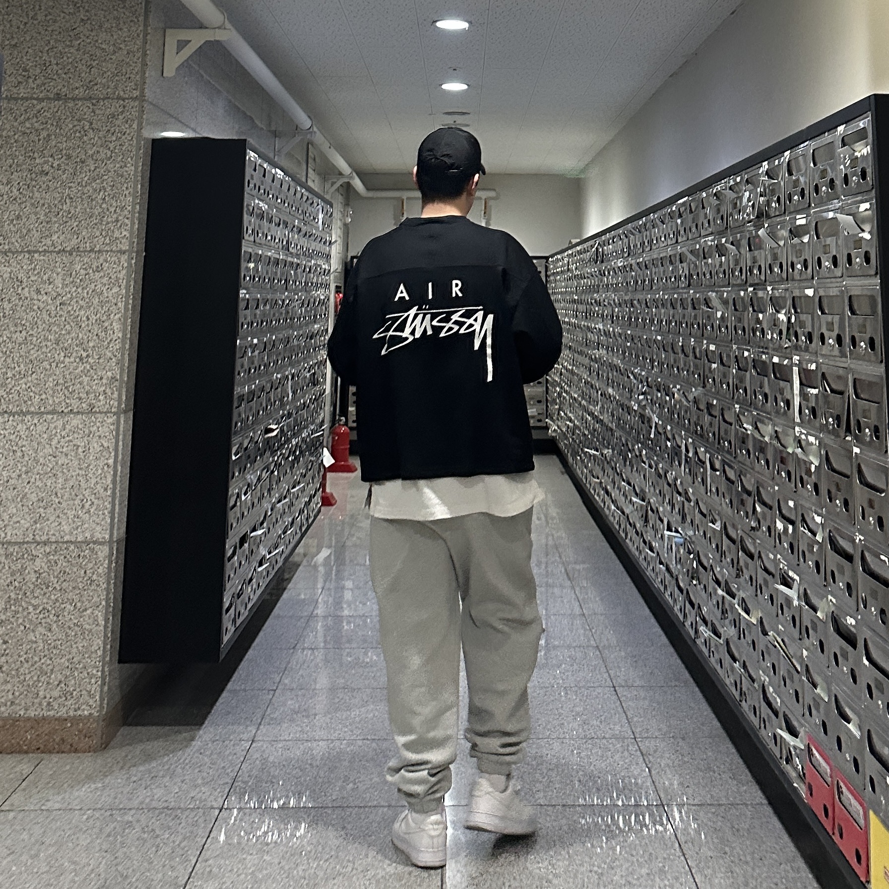 Nike x Stussy Long Sleeve Top Black (FJ9164-010) 착용 스타일 - 3