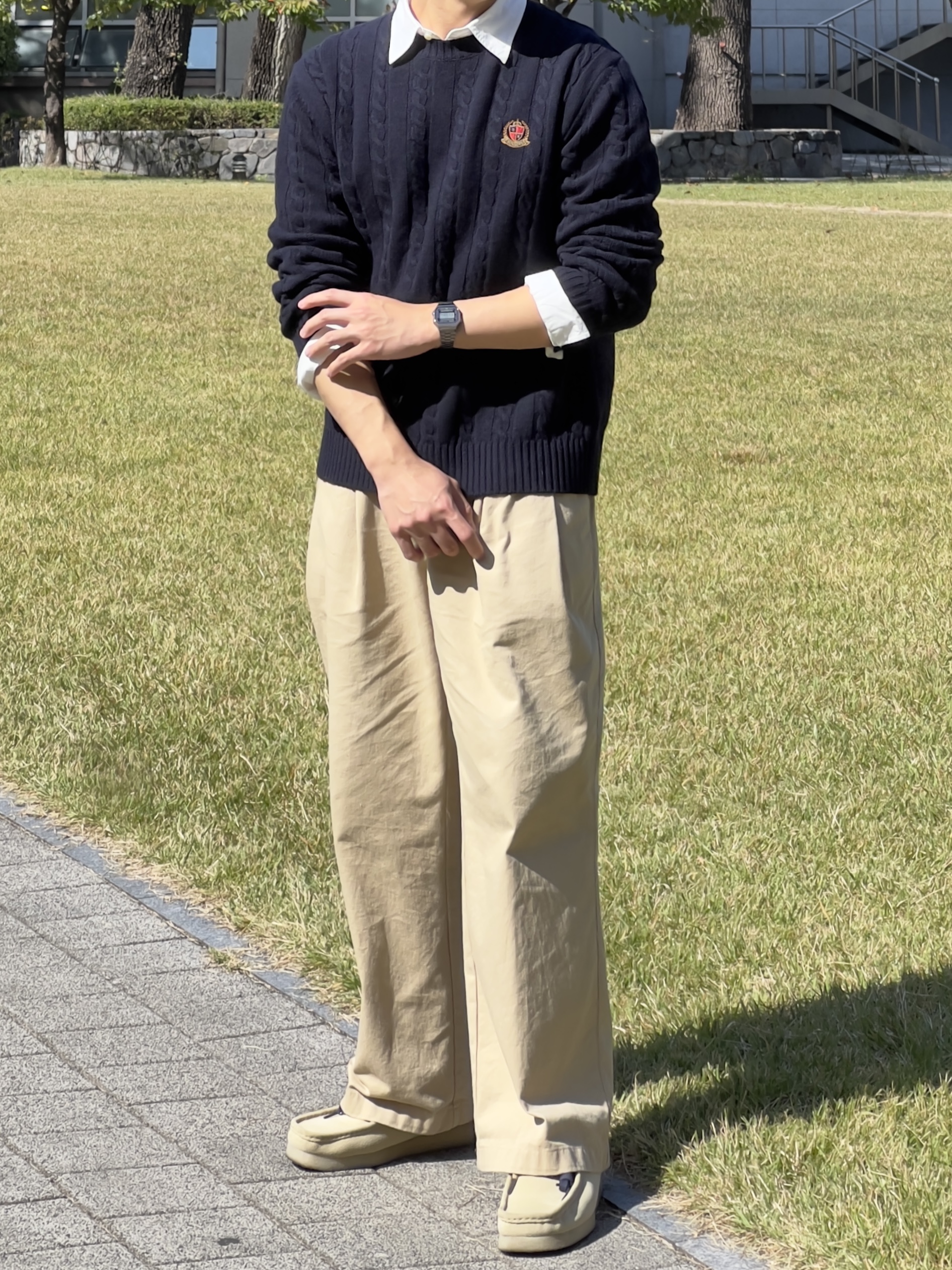 Clarks Wallabee Maple Suede, Casio B640WD-1AV 착용 스타일 - 1