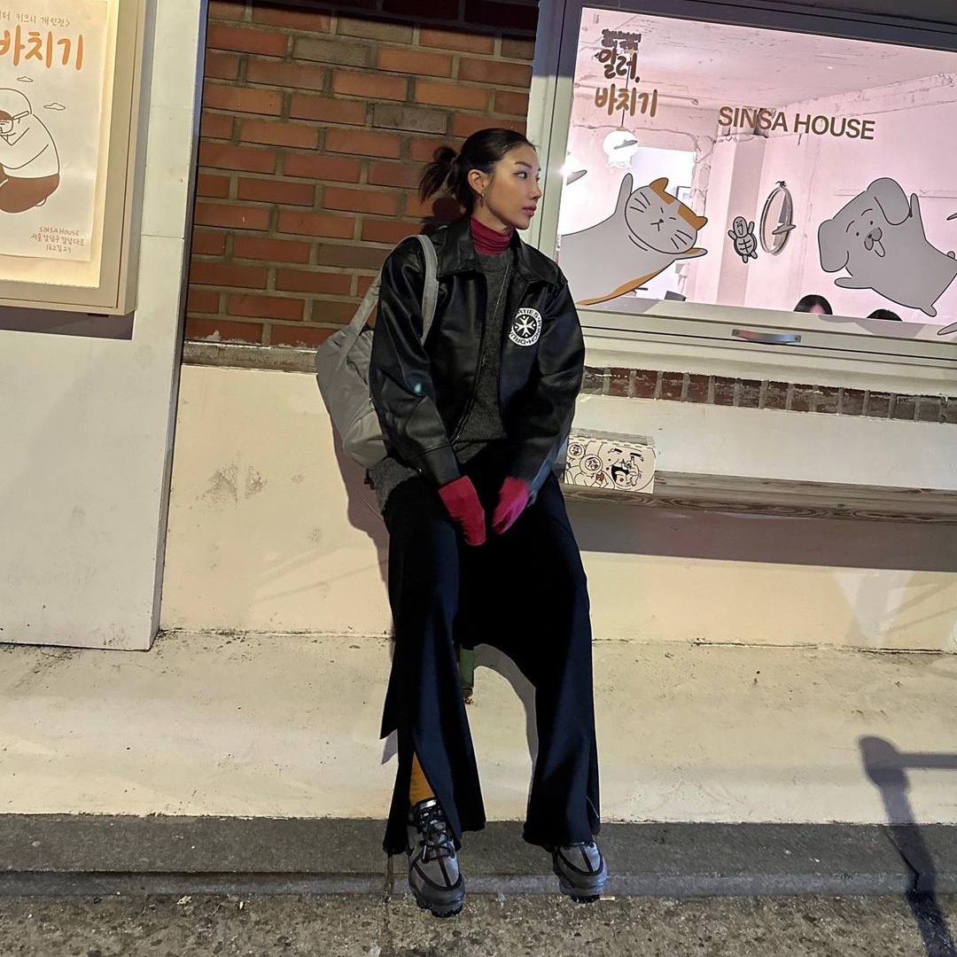 Yunse Women Ludia Skirt Pants Black 착용 스타일 - 2