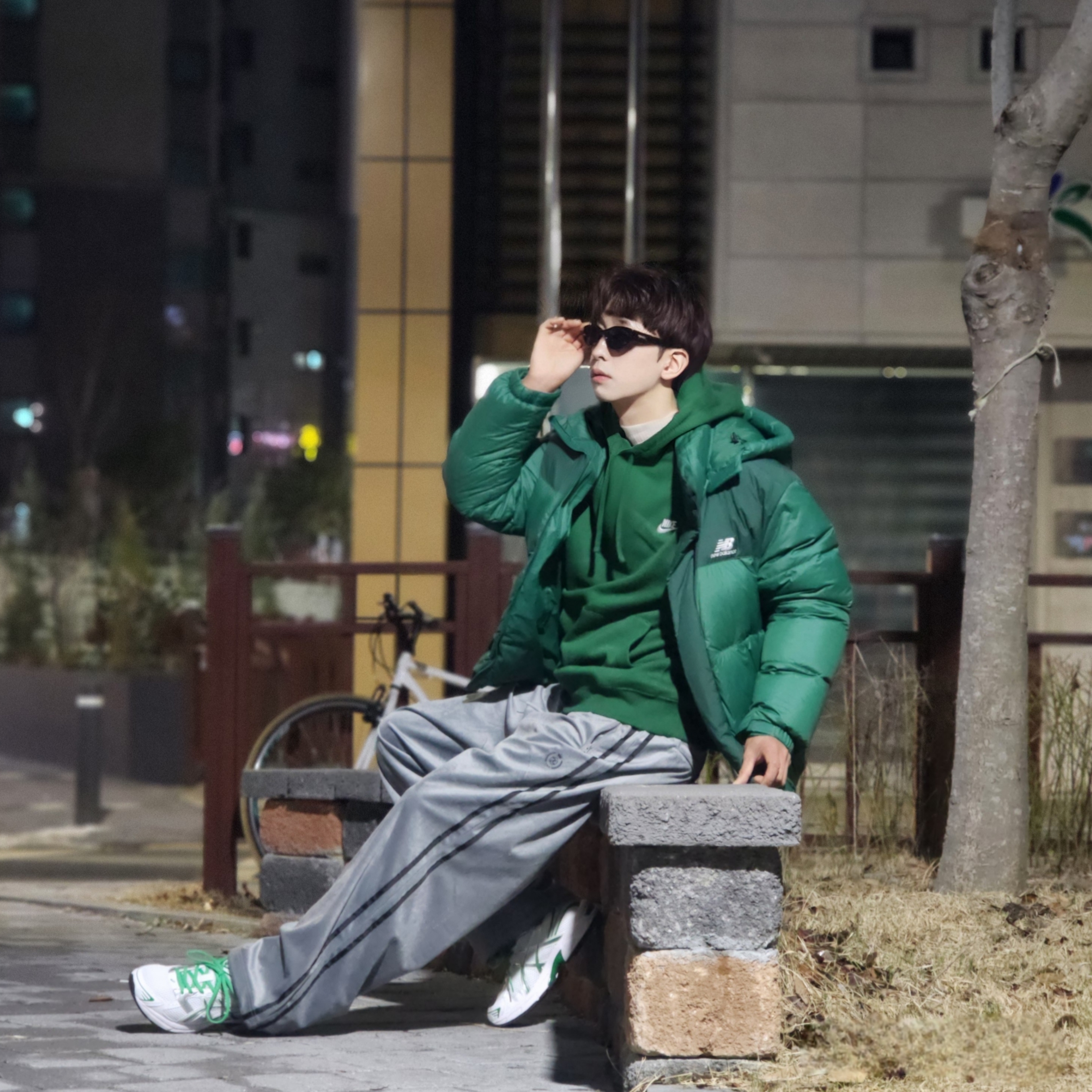 Nike NSW Club Fleece Pullover Hoodie Gorge Green - Asia, Nike NSW Club Fleece Pullover Hoodie Gorge Green - US/EU 착용 스타일 - 4