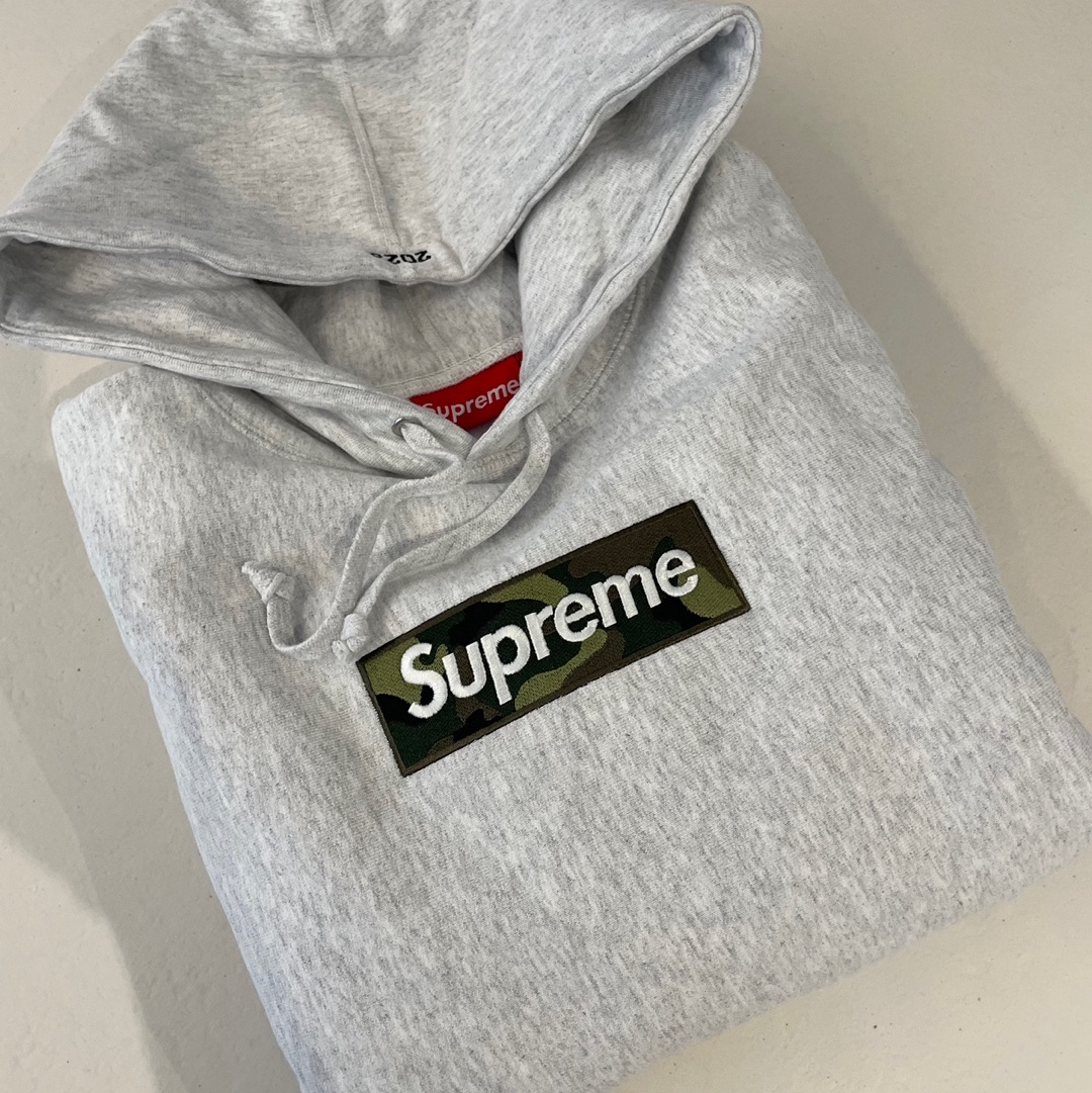 Supreme Box Logo Hooded Sweatshirt Ash Grey - 23FW 착용 스타일
