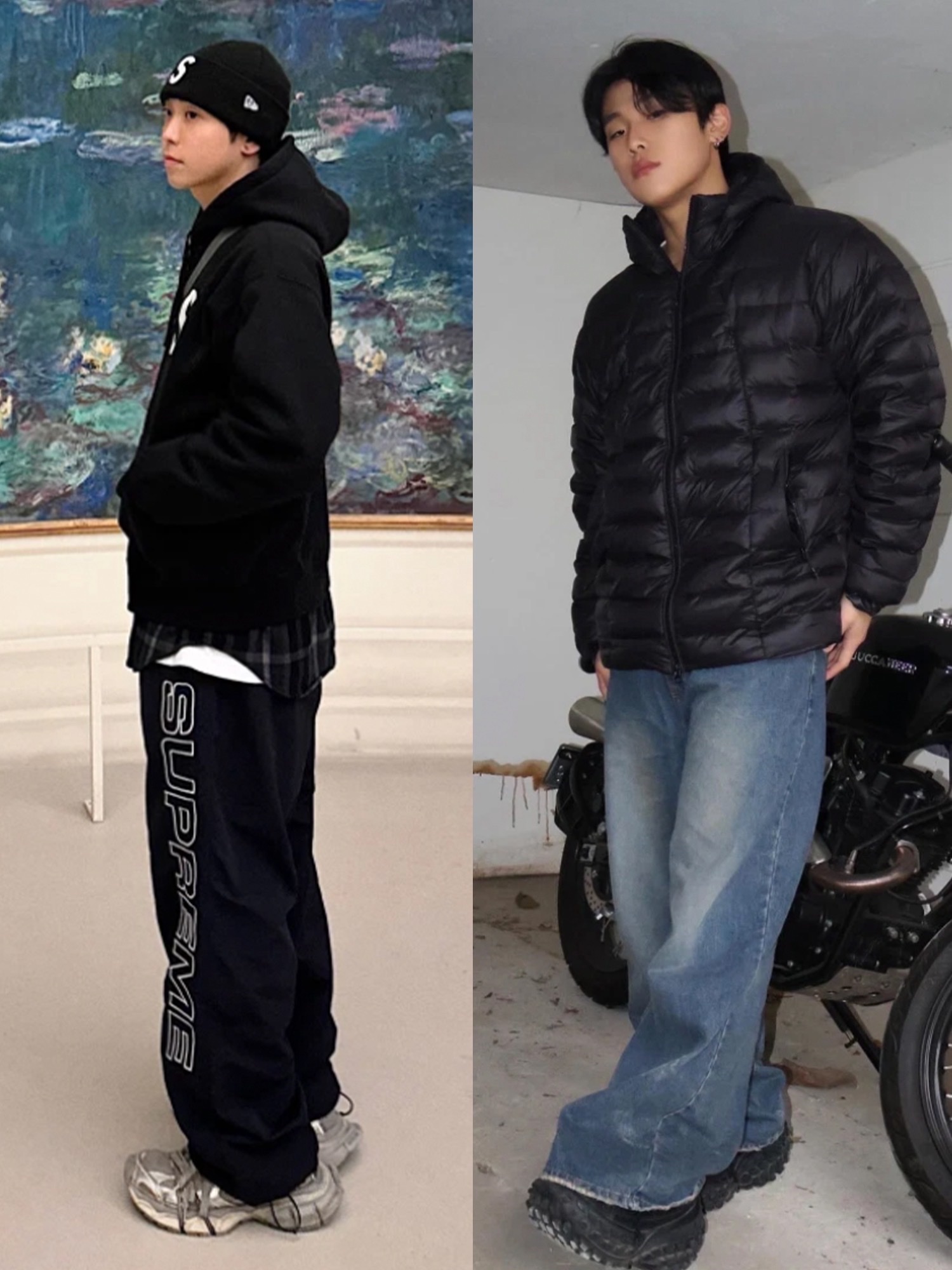 Maison Mihara Yasuhiro Peterson OG Sole Canvas Low Sneakers Black, Undermycar Legion.02 Balmacaan Oversized Wool Coat Black 착용 스타일 - 3