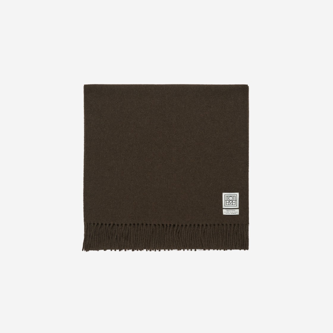 Toteme Classic Wool Scarf Washed Brown 상세 이미지 1