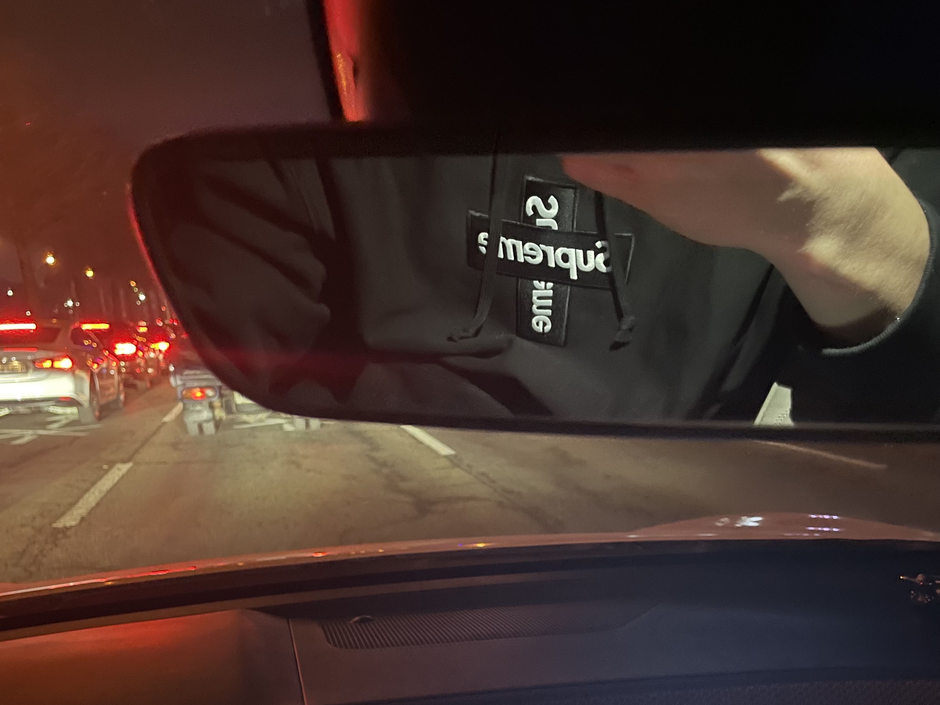 Supreme Cross Box Logo Hooded Sweatshirt Black - 20FW 착용 스타일