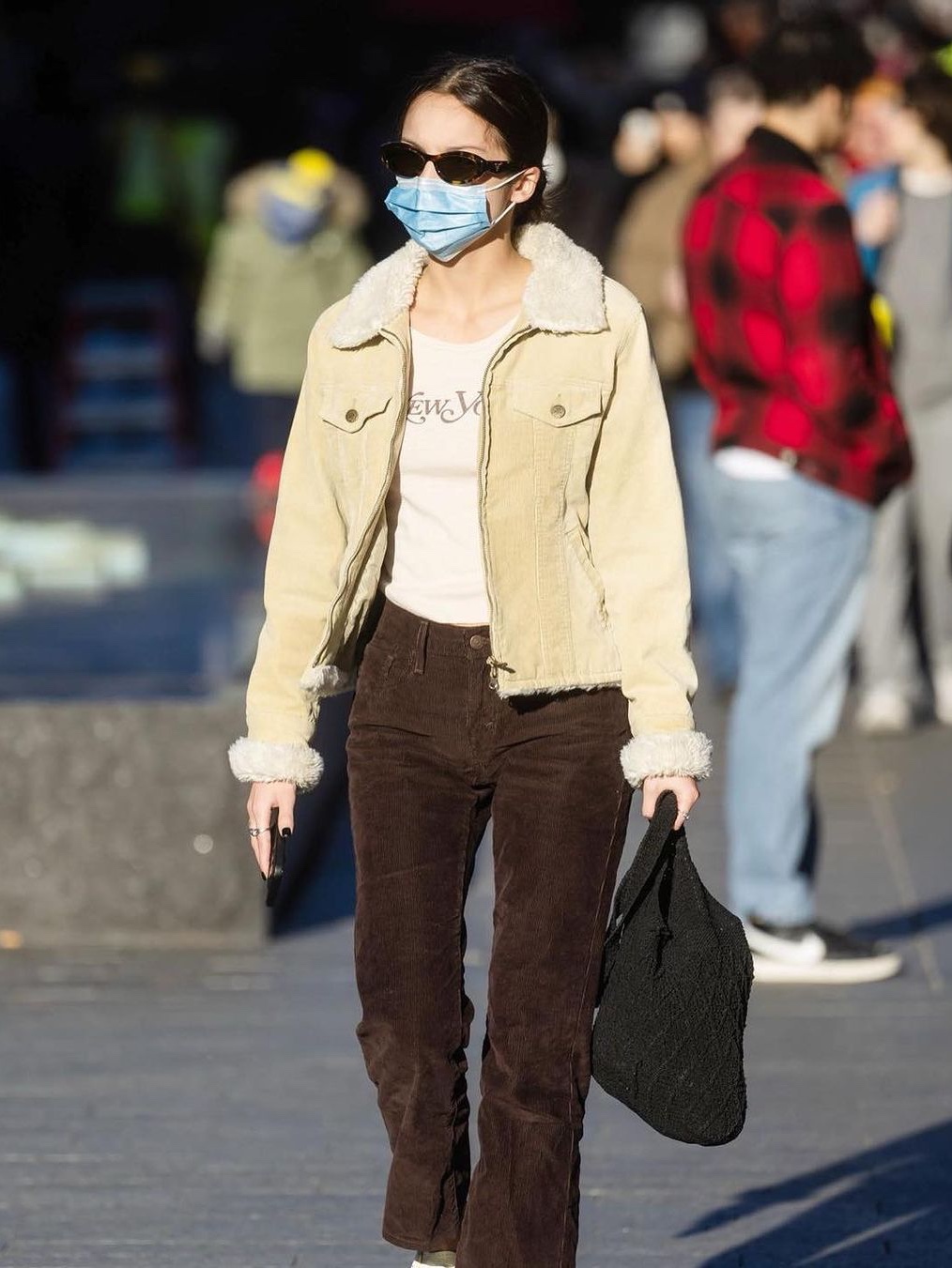 Greenbutter Women Corduroy Hidden Banding Pants Brown, Nieeh Coduroy Boots Cut Pants Brown 착용 스타일 - 4