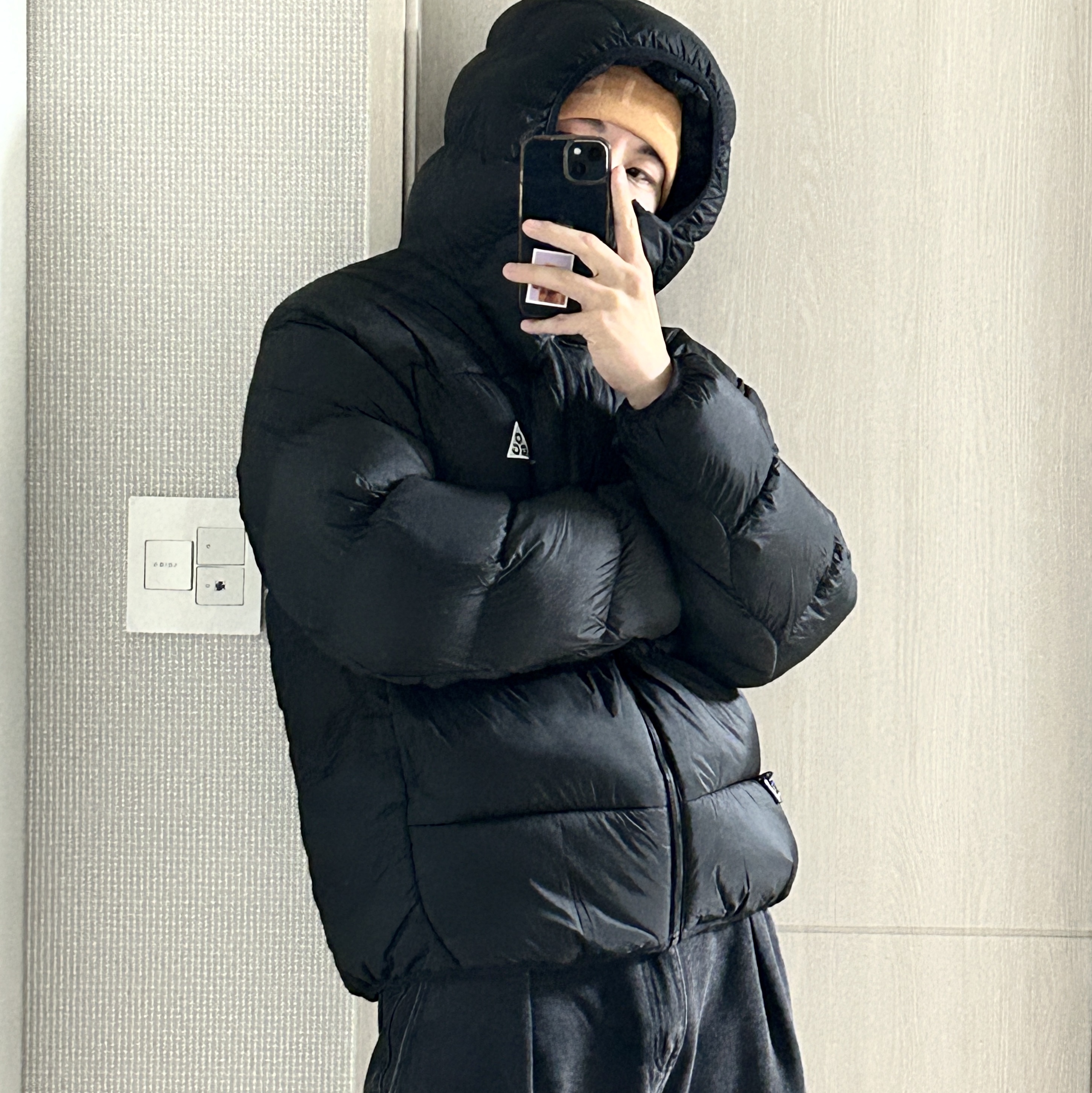 Nike ACG Therma-Fit ADV Lunar Lake Puffer Jacket Black - Asia, Arc'teryx Bird Word Toque Hazelnut 착용 스타일 - 2