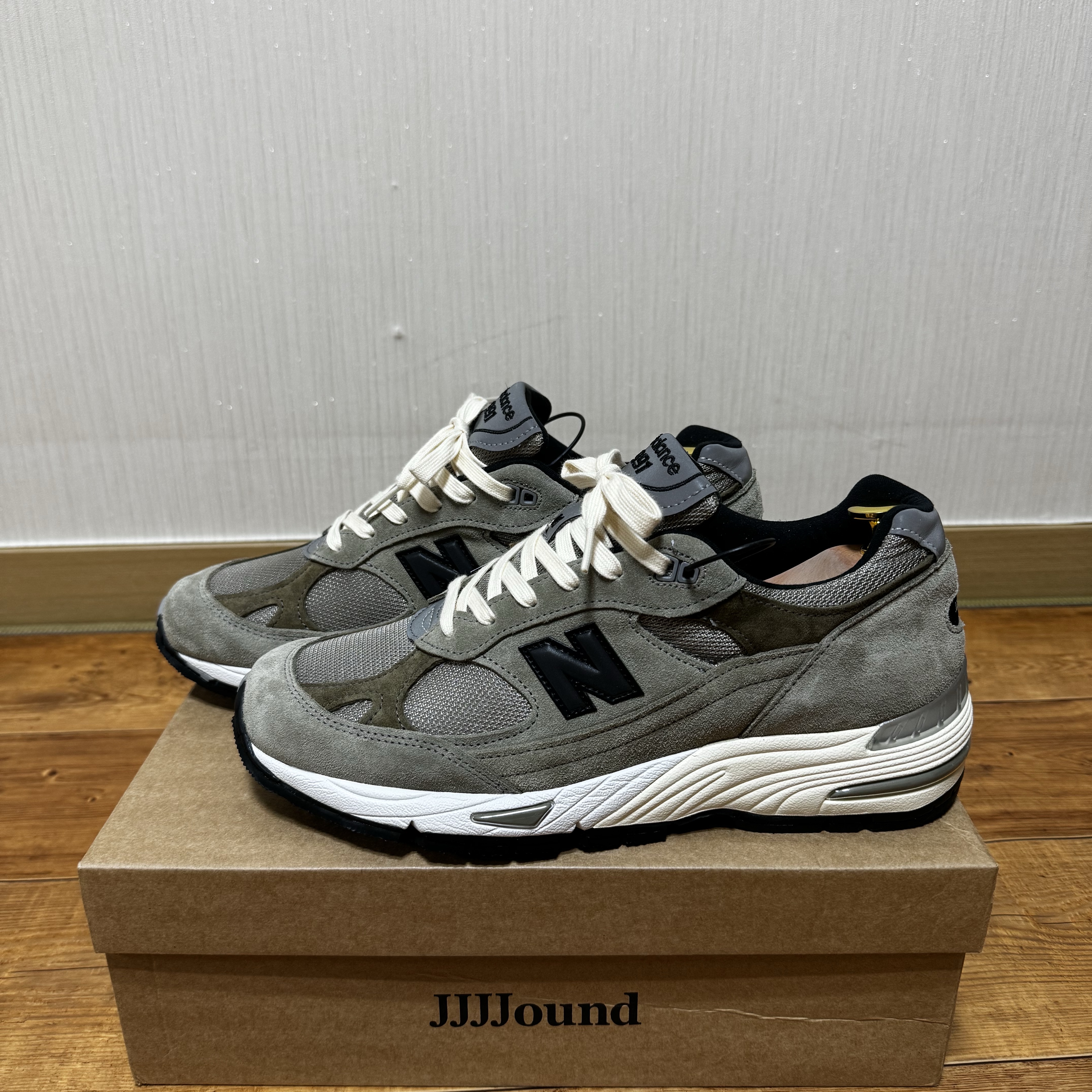 New Balance x JJJJound 991 Made in UK Grey 착용 스타일 - 1