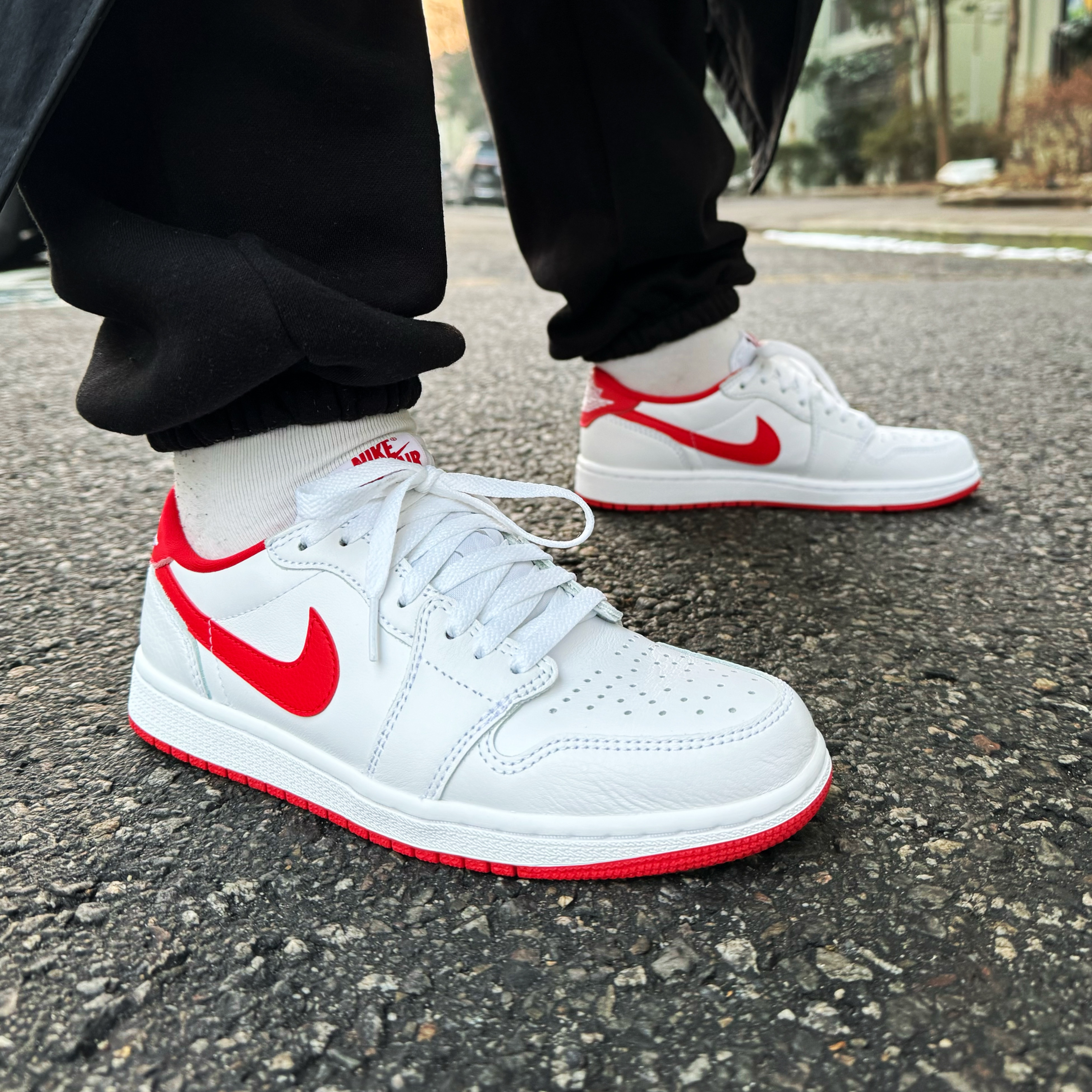 Jordan 1 Retro Low OG University Red 착용 스타일