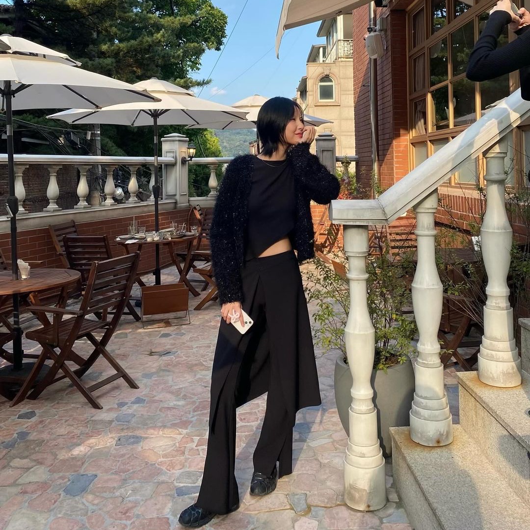 Yunse Women Ludia Skirt Pants Black 착용 스타일 - 2