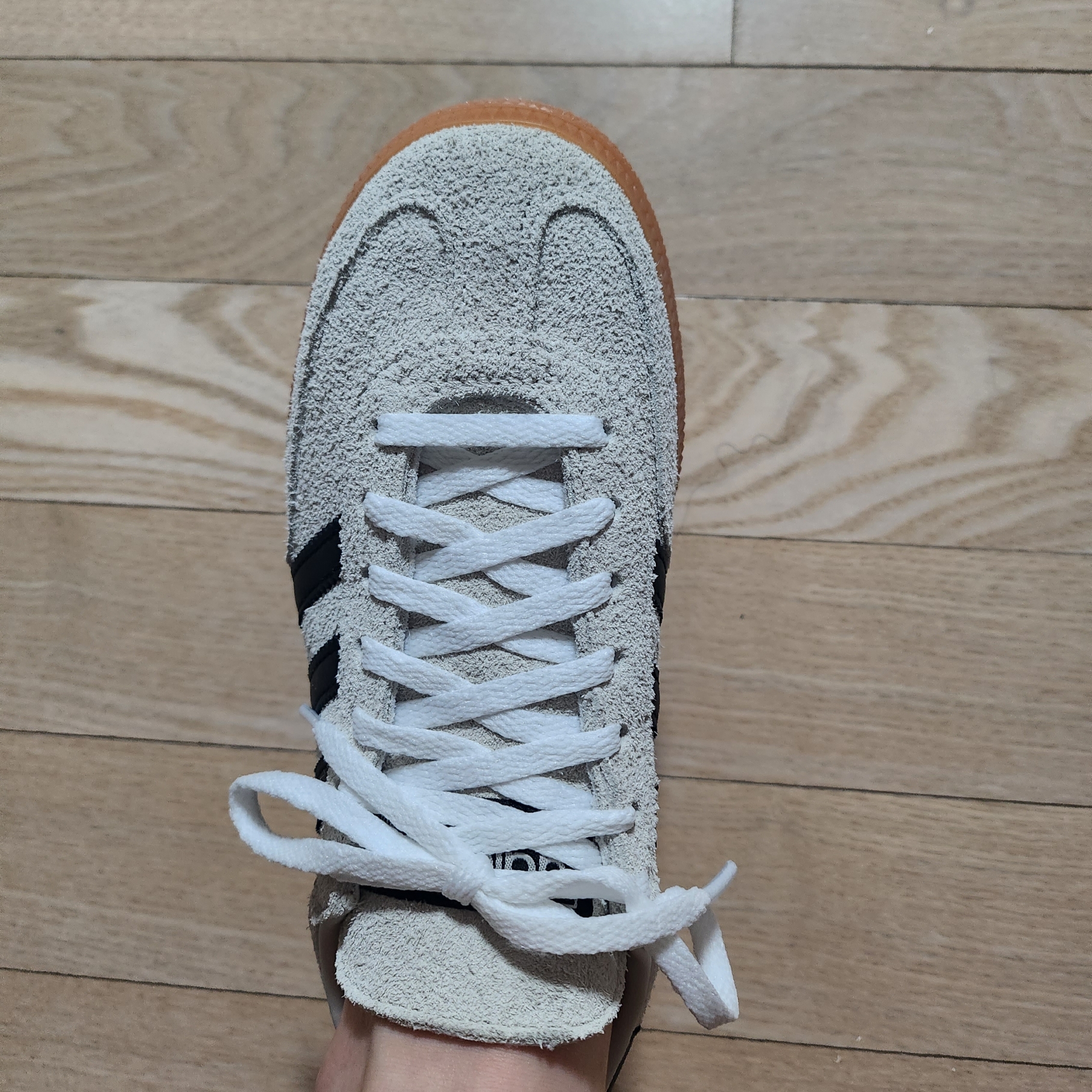 (W) Adidas Spezial Handball Aluminium Core Black 착용 스타일